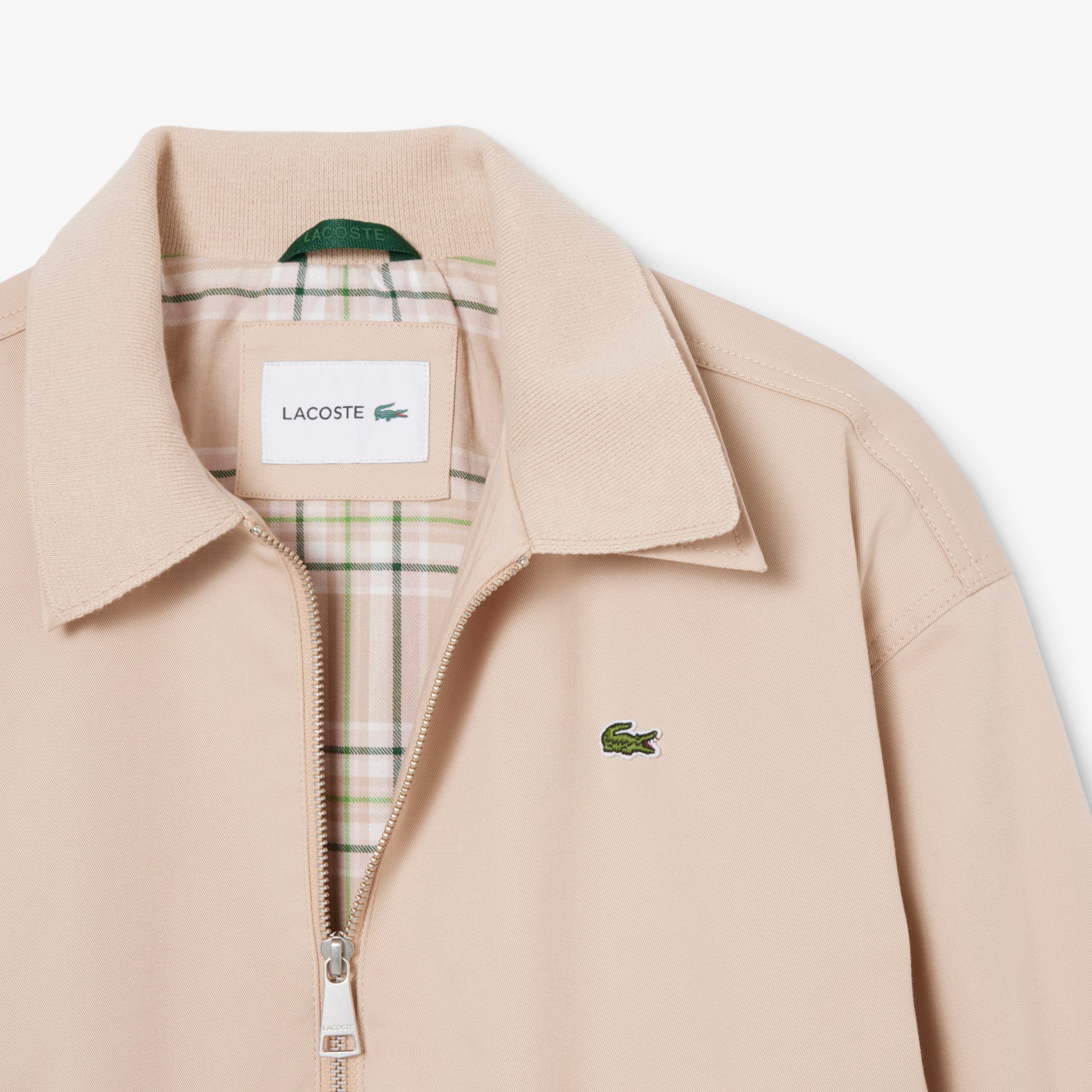 Áo Khoác Lacoste Nữ Gabardine Co Giãn Cổ Đôi