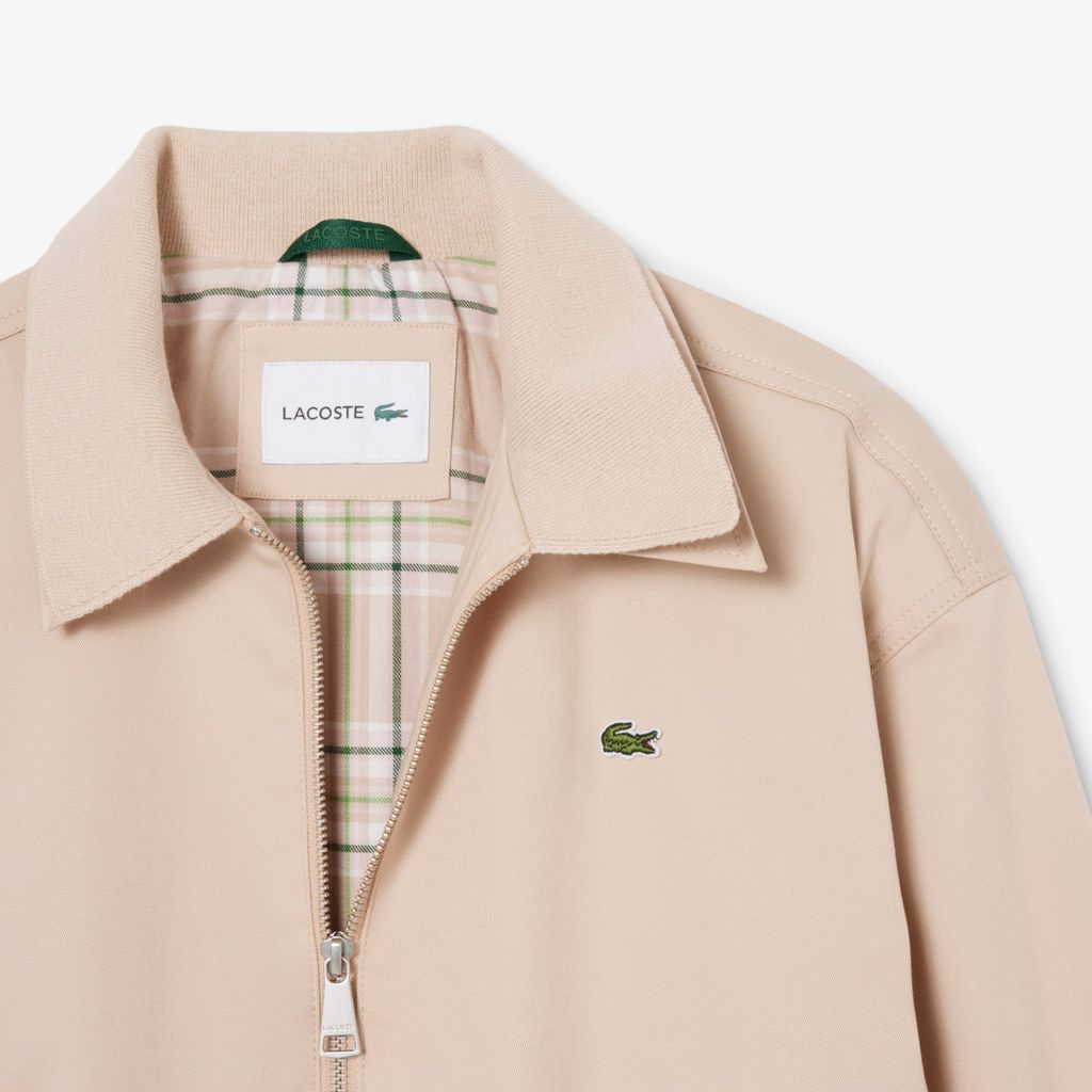 Áo Khoác Lacoste Nữ Gabardine Co Giãn Cổ Đôi