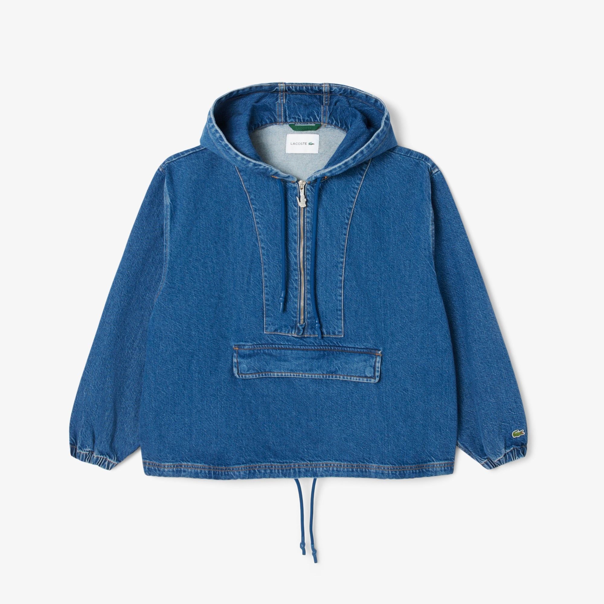 Áo Khoác Denim Lacoste Nữ Popover Oversize
