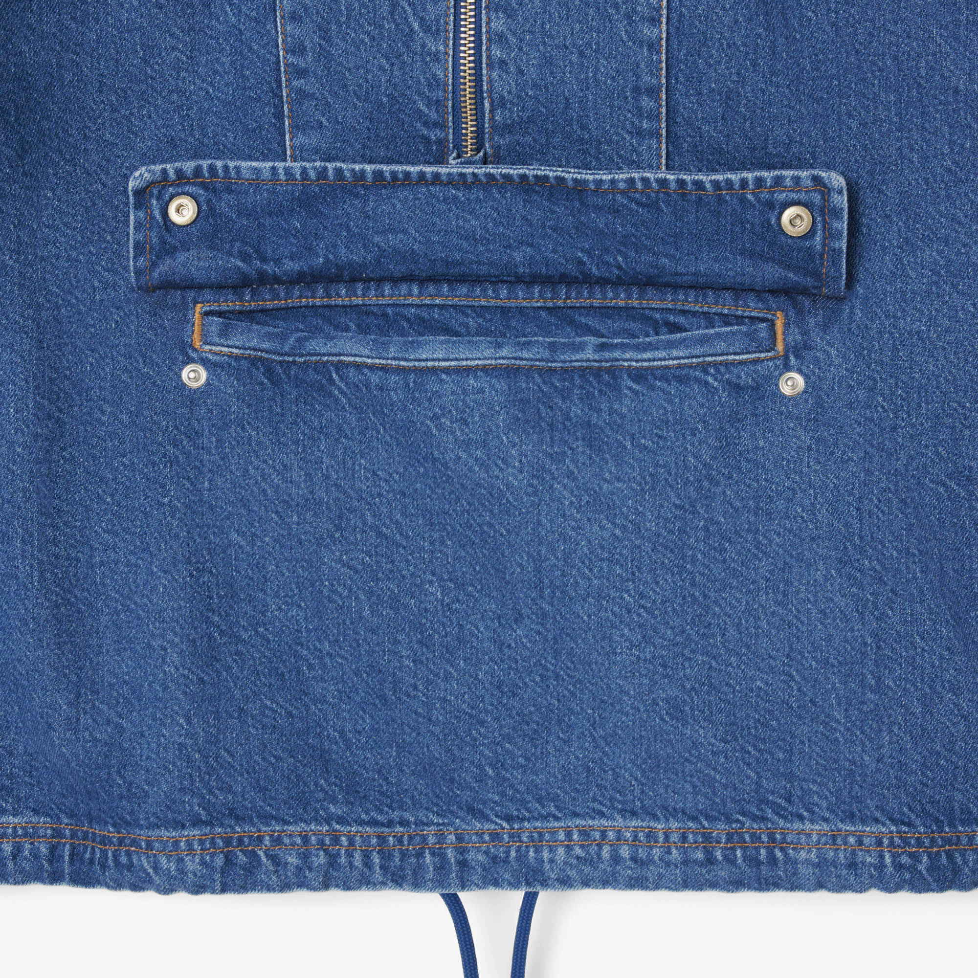 Áo Khoác Denim Lacoste Nữ Popover Oversize