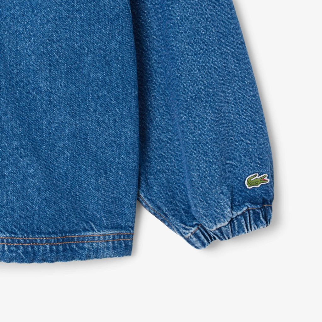 Áo Khoác Denim Lacoste Nữ Popover Oversize