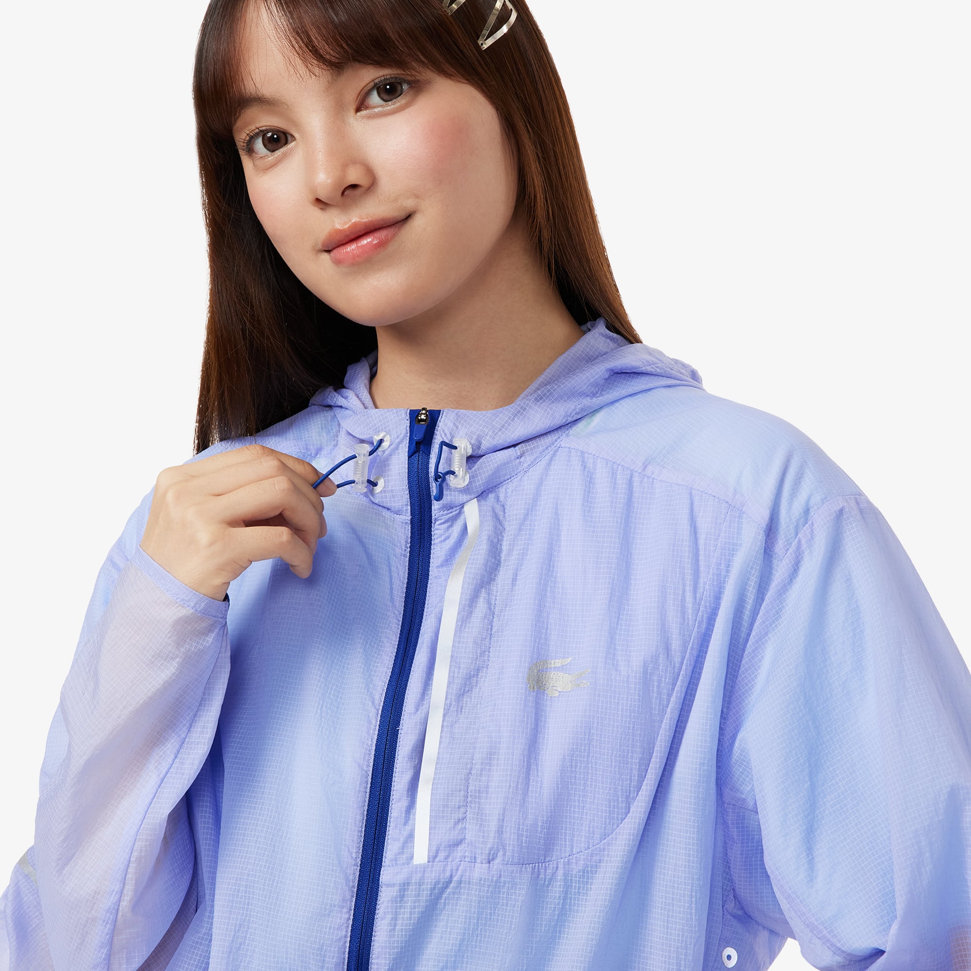 Áo Khoác Lacoste Nữ Có Mũ Chống Thấm Nước