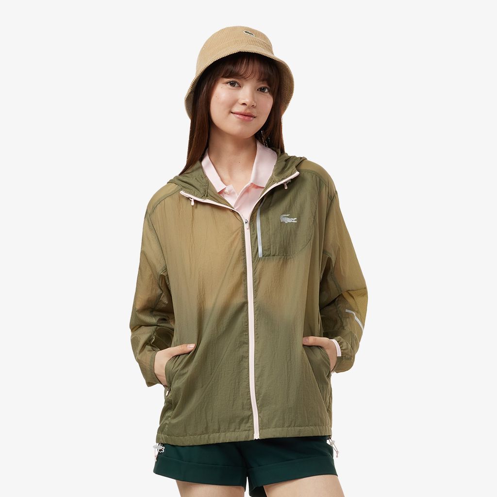 Áo Khoác Lacoste Nữ Có Mũ Chống Thấm Nước