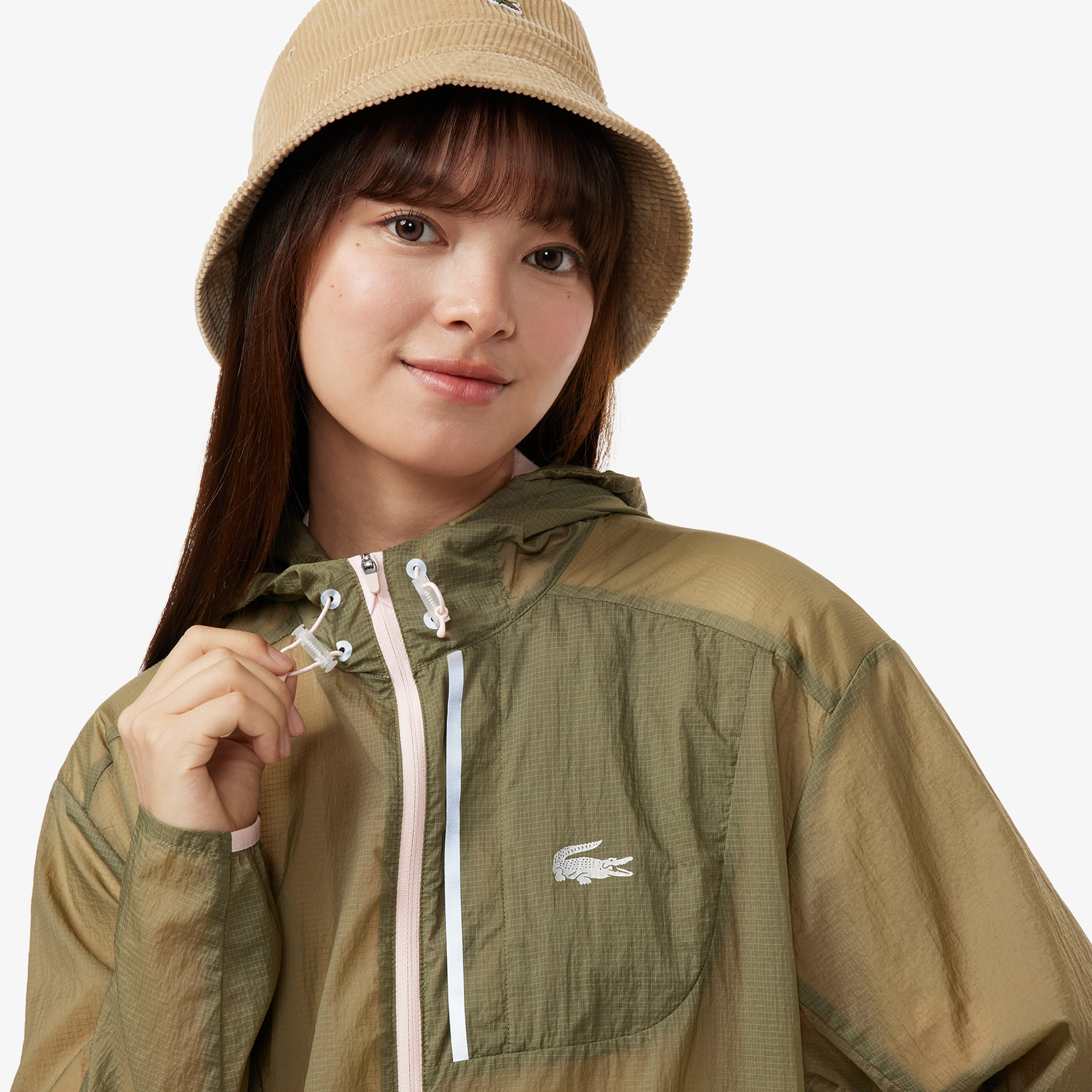 Áo Khoác Lacoste Nữ Có Mũ Chống Thấm Nước