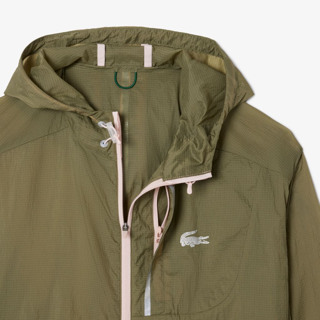 Áo Khoác Lacoste Nữ Có Mũ Chống Thấm Nước