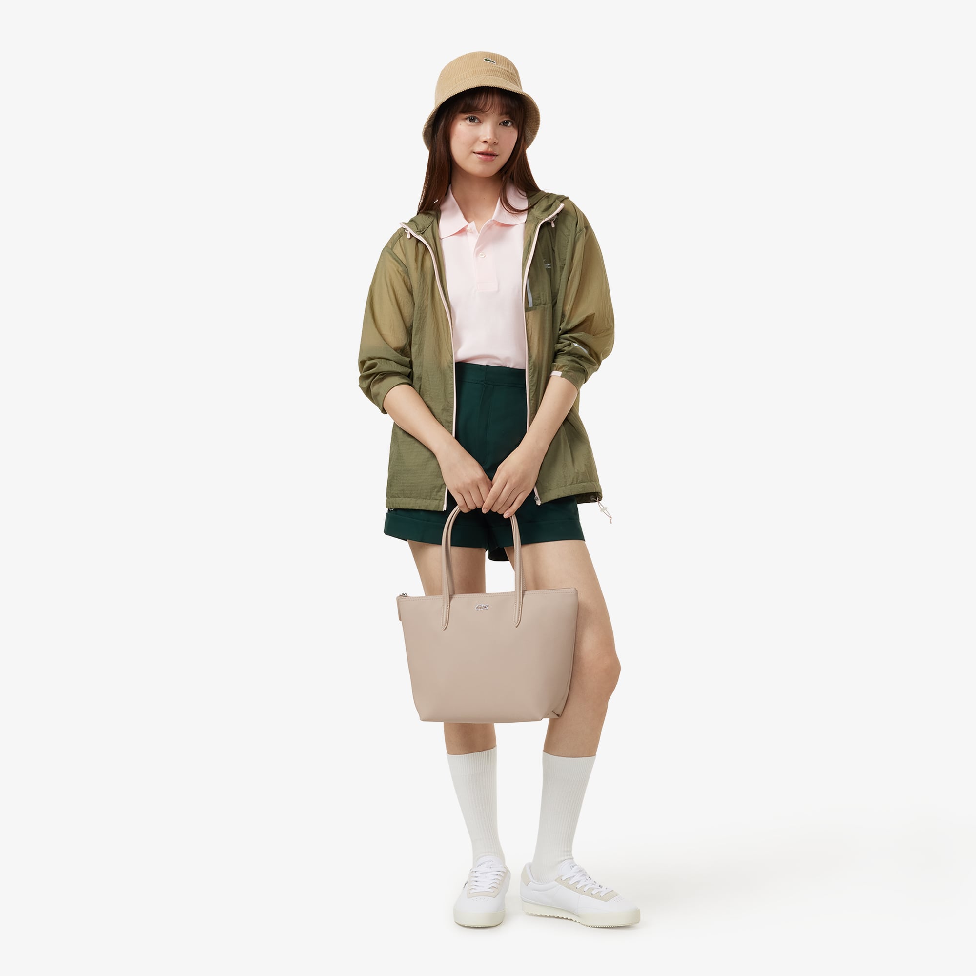 Áo Khoác Lacoste Nữ Có Mũ Chống Thấm Nước