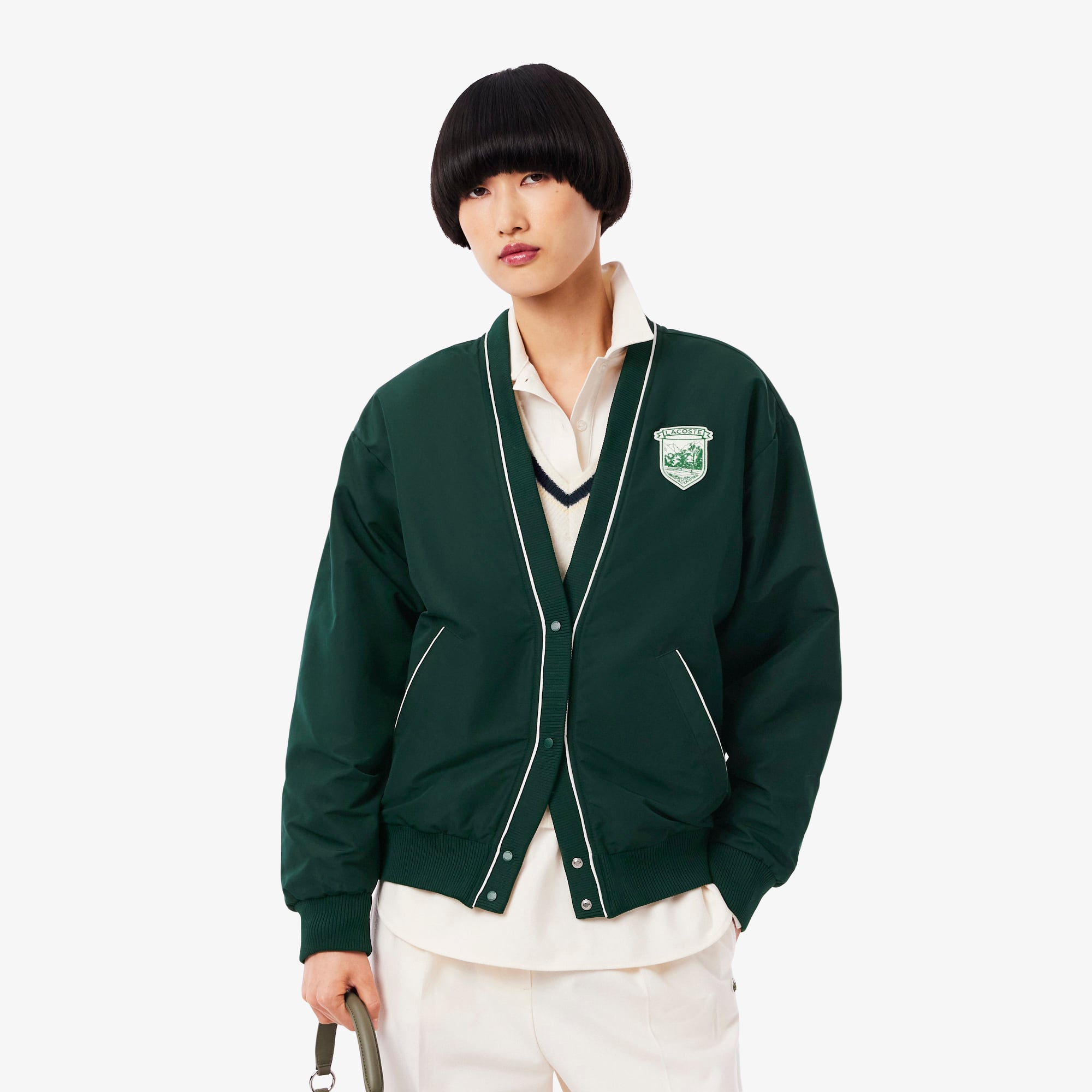 Áo Cardigan Lacoste Nữ Có Đệm Cỡ Lớn