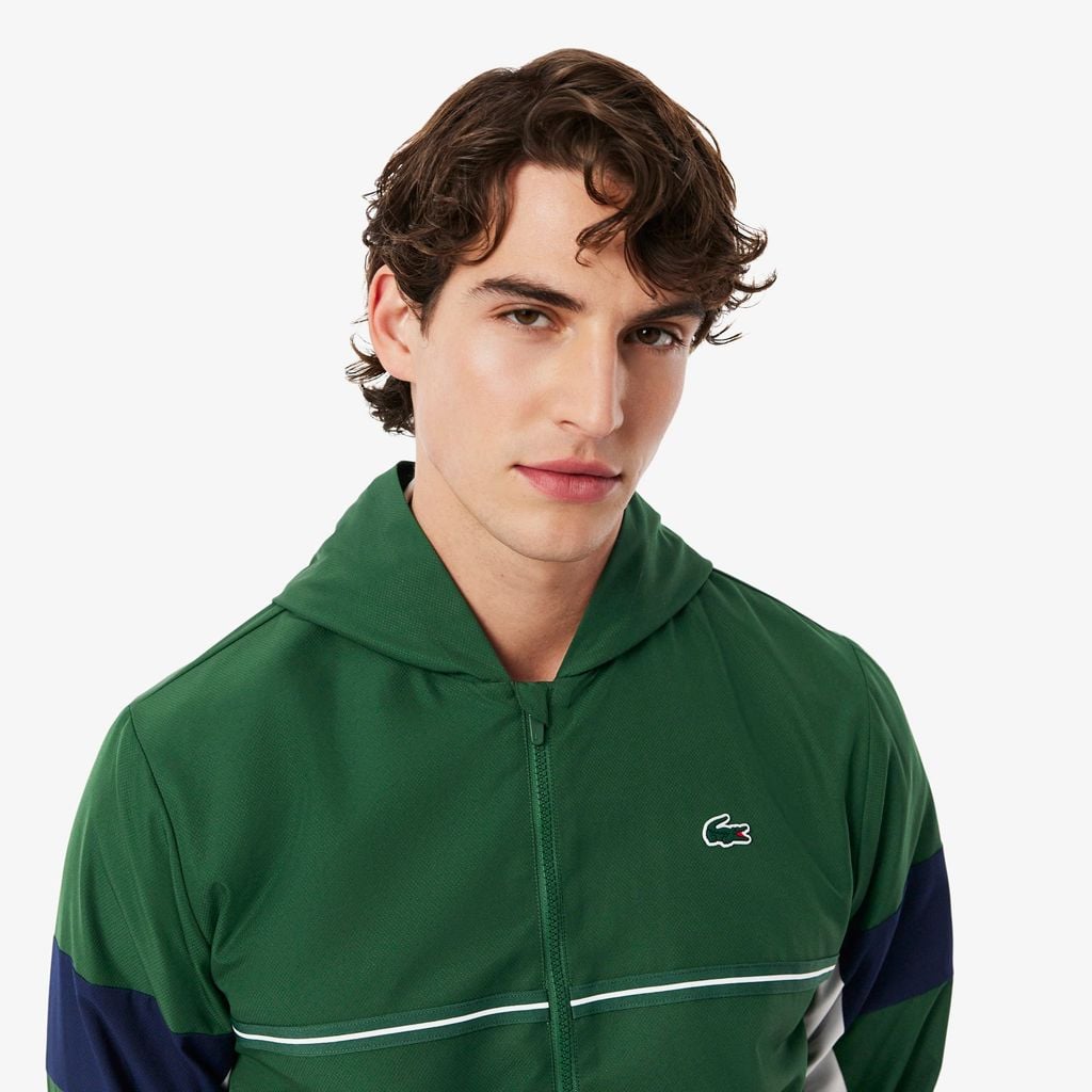 Áo Khoác Thể Thao Lacoste Nam Dáng Suông Có Họa Tiết Color-Block