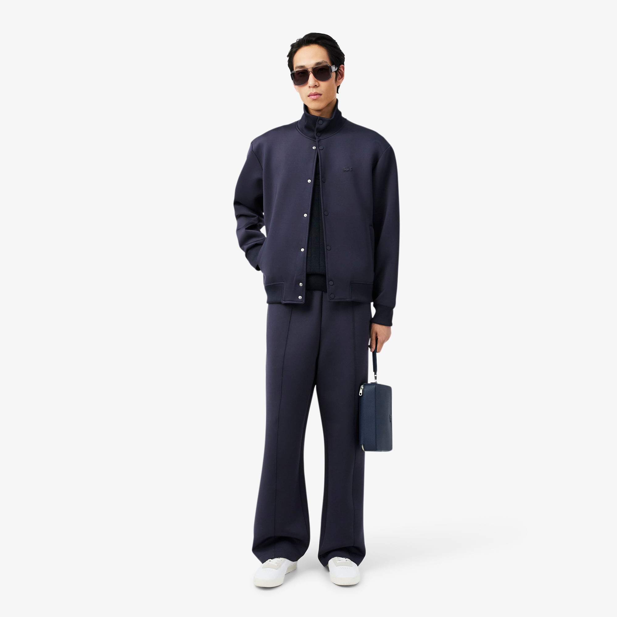 Áo Khoác Lacoste Nam Cổ Cao Chữ Ký Thêu