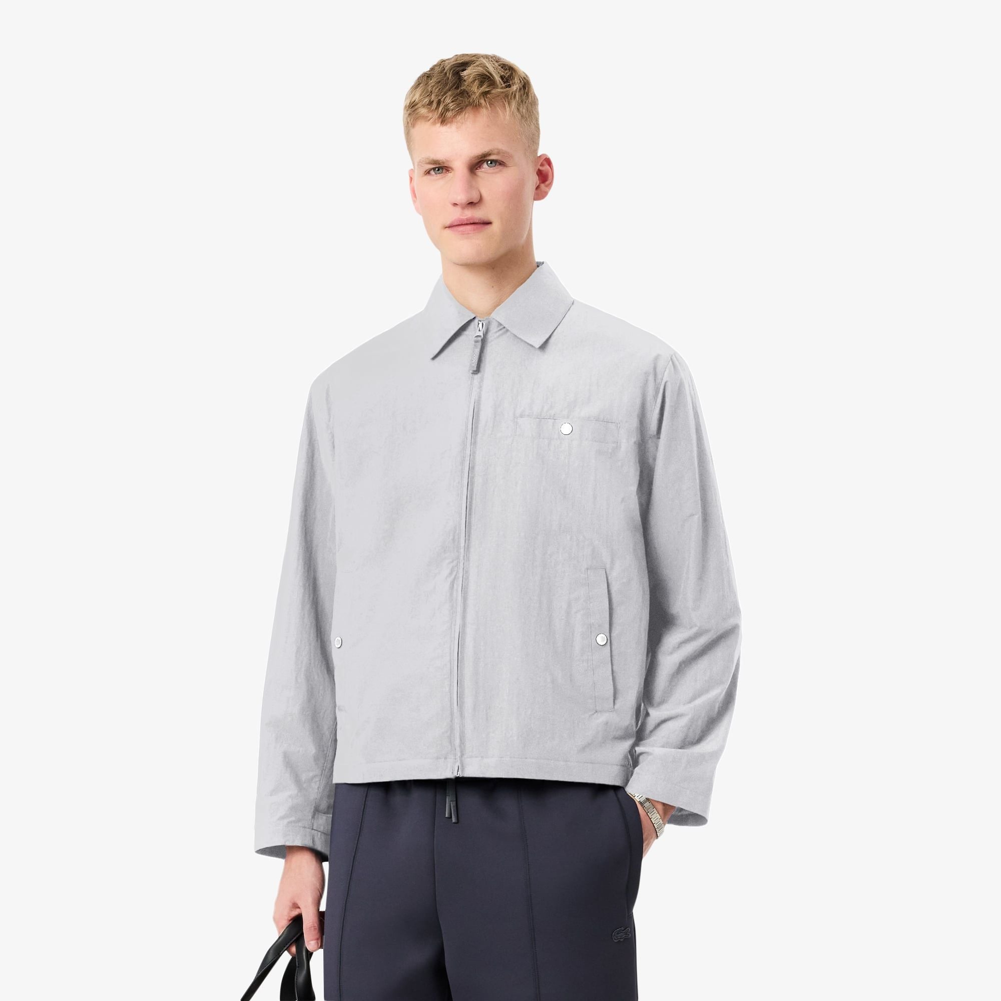Áo Khoác Lacoste Nam Dáng Oversize Chất Liệu Taffeta Dập Nổi Chống Thấm Nước