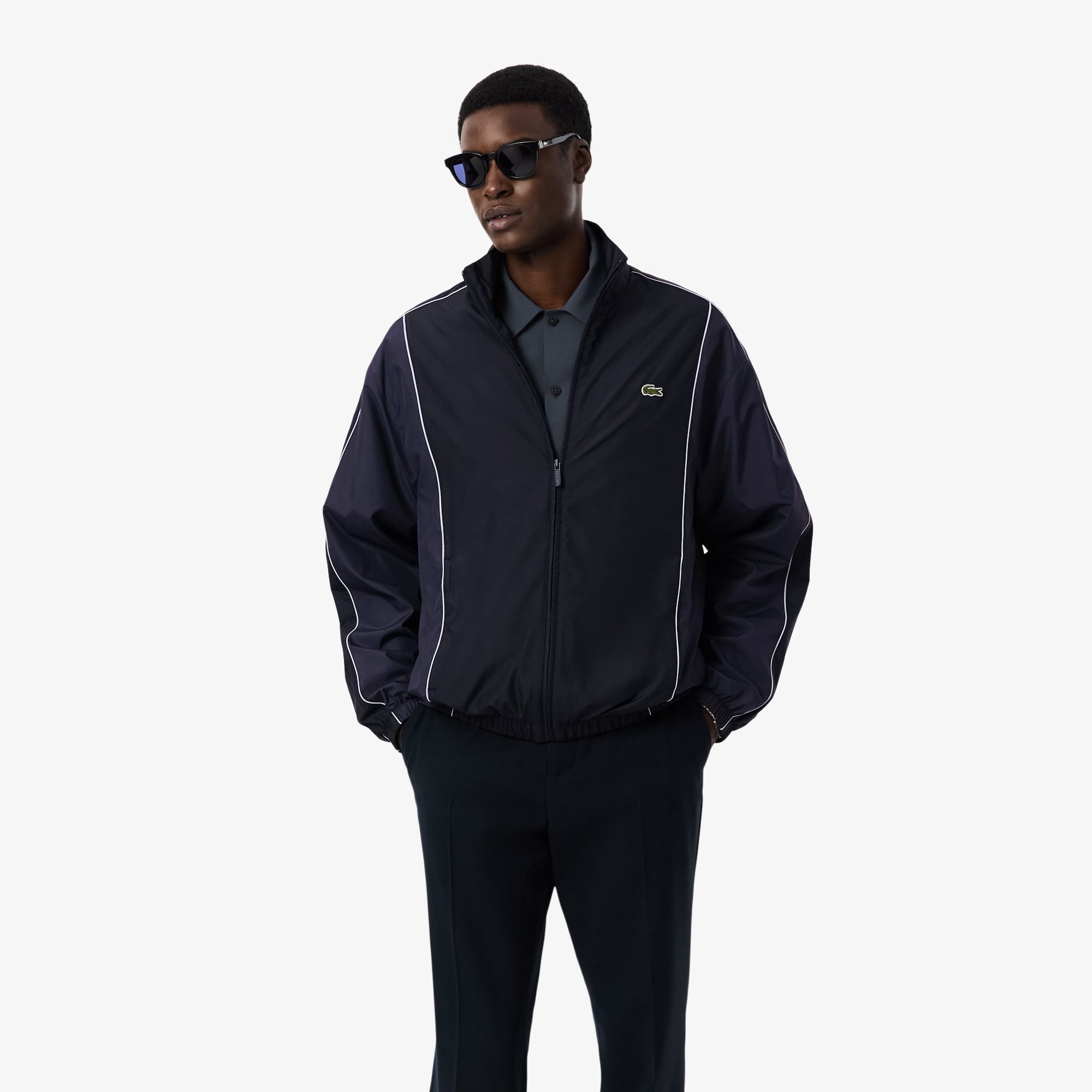 Áo Khoác Thể Thao Lacoste Nam Dáng Suông Chống Thấm Nước Có Họa Tiết Color-Block