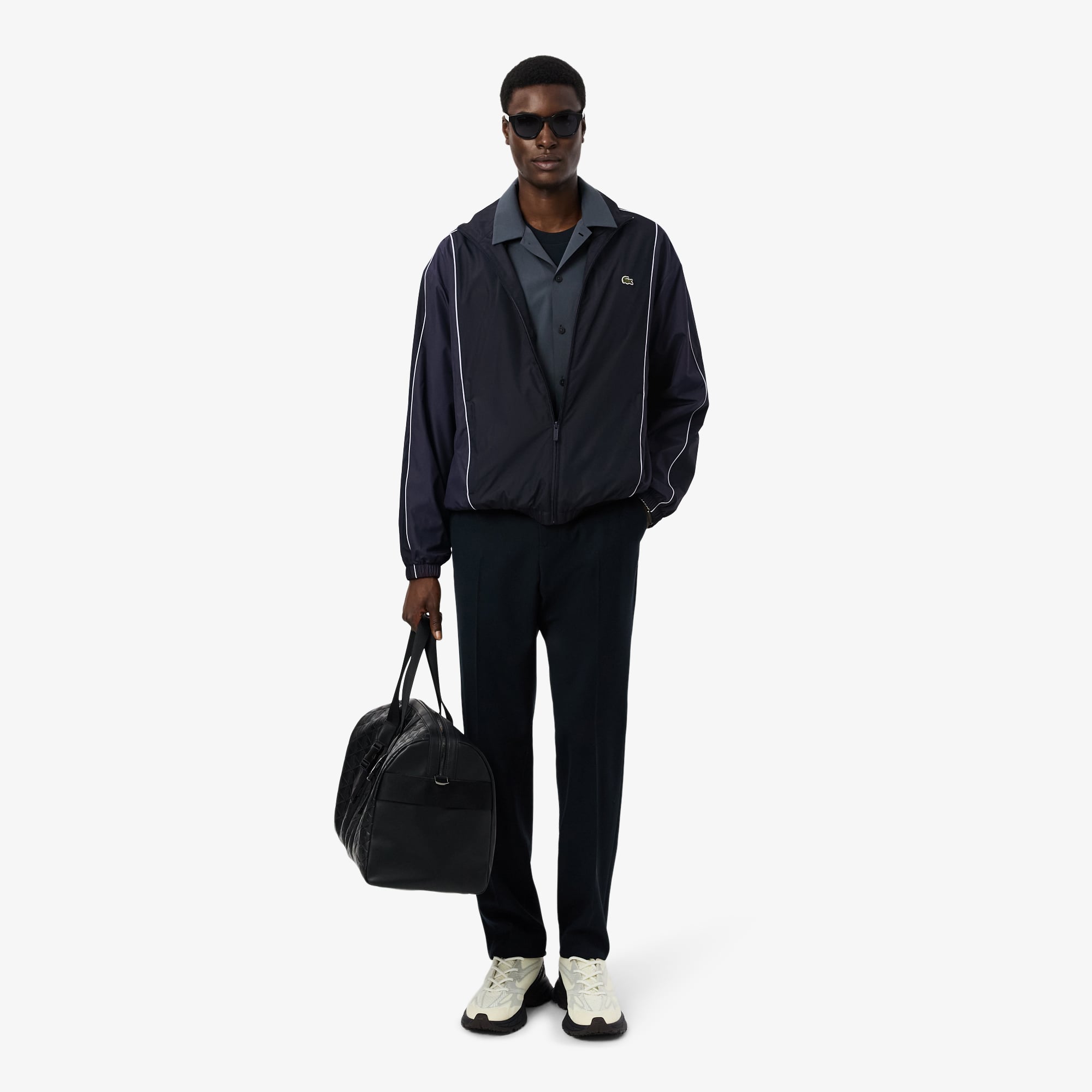 Áo Khoác Thể Thao Lacoste Nam Dáng Suông Chống Thấm Nước Có Họa Tiết Color-Block