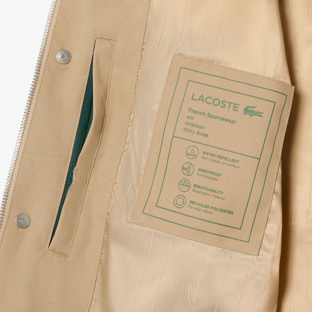 Áo Khoác Lacoste Nam Harrington Chất Liệu Twill Chống Thấm Nước