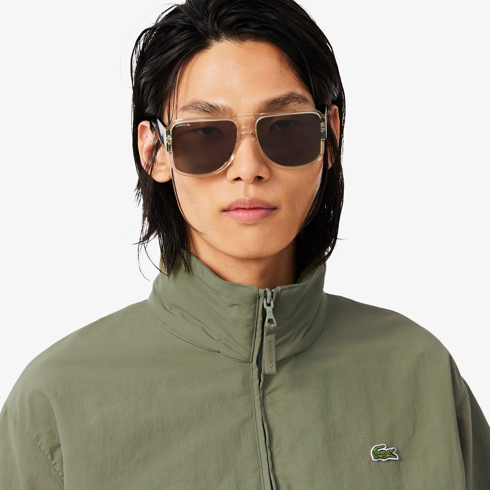 Áo Khoác Gió Lacoste Nam Chống Nước Chất Liệu Nylon