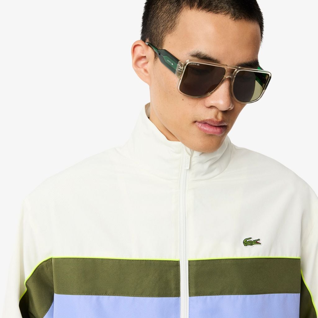 Áo Khoác Thể Thao Lacoste Nam Chống Thấm Nước Họa Tiết Color-Block