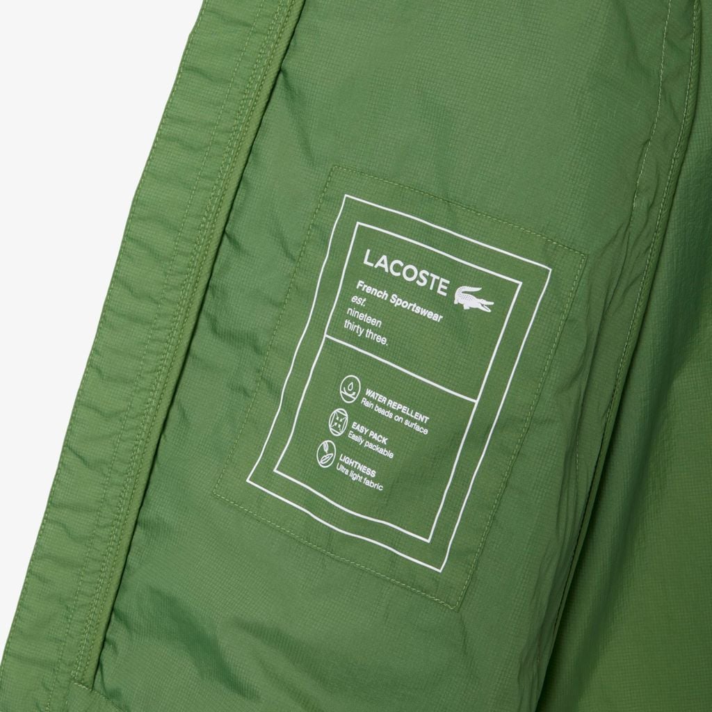 Áo Khoác Lacoste Nam Siêu Nhẹ Chống Thấm Nước Có Thể Gấp Gọn