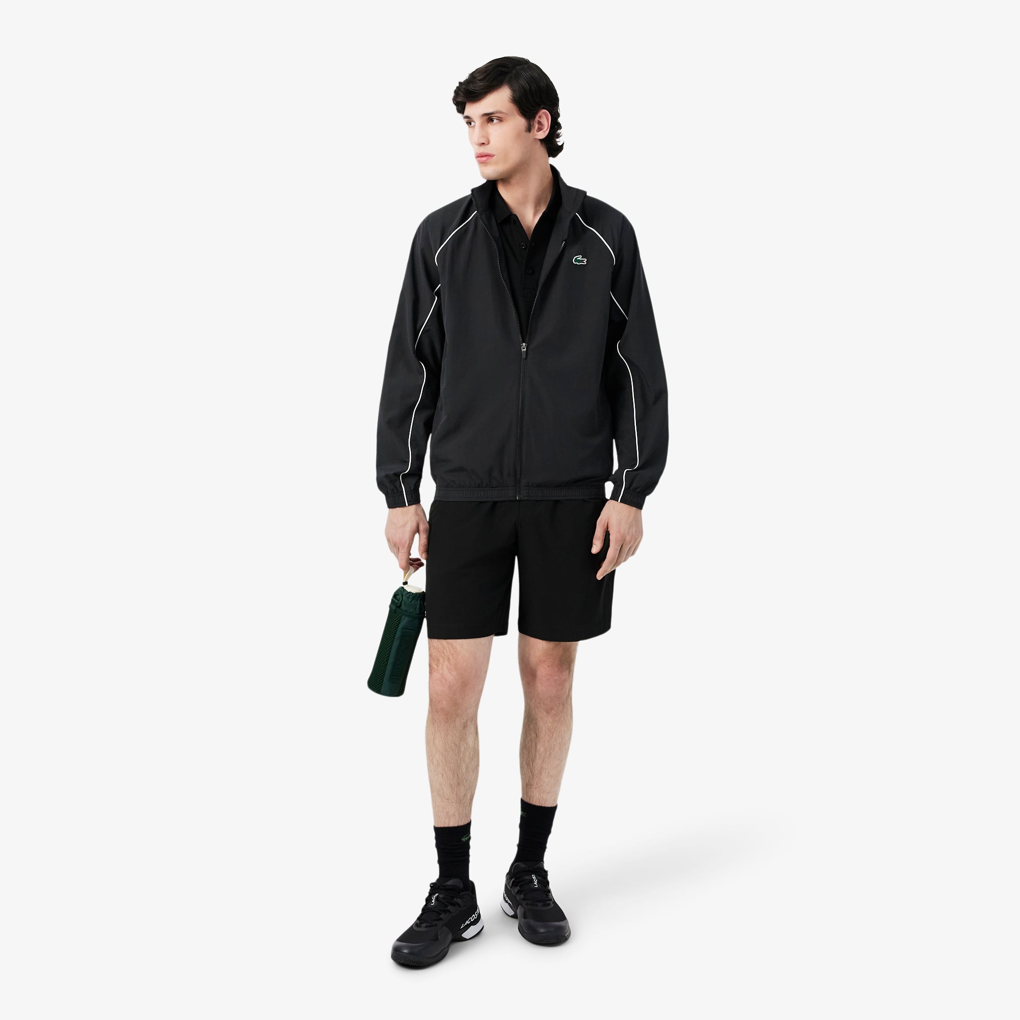 Áo Khoác Thể Thao Lacoste Nam Chống Nước Thiết Kế Nhấn Viền