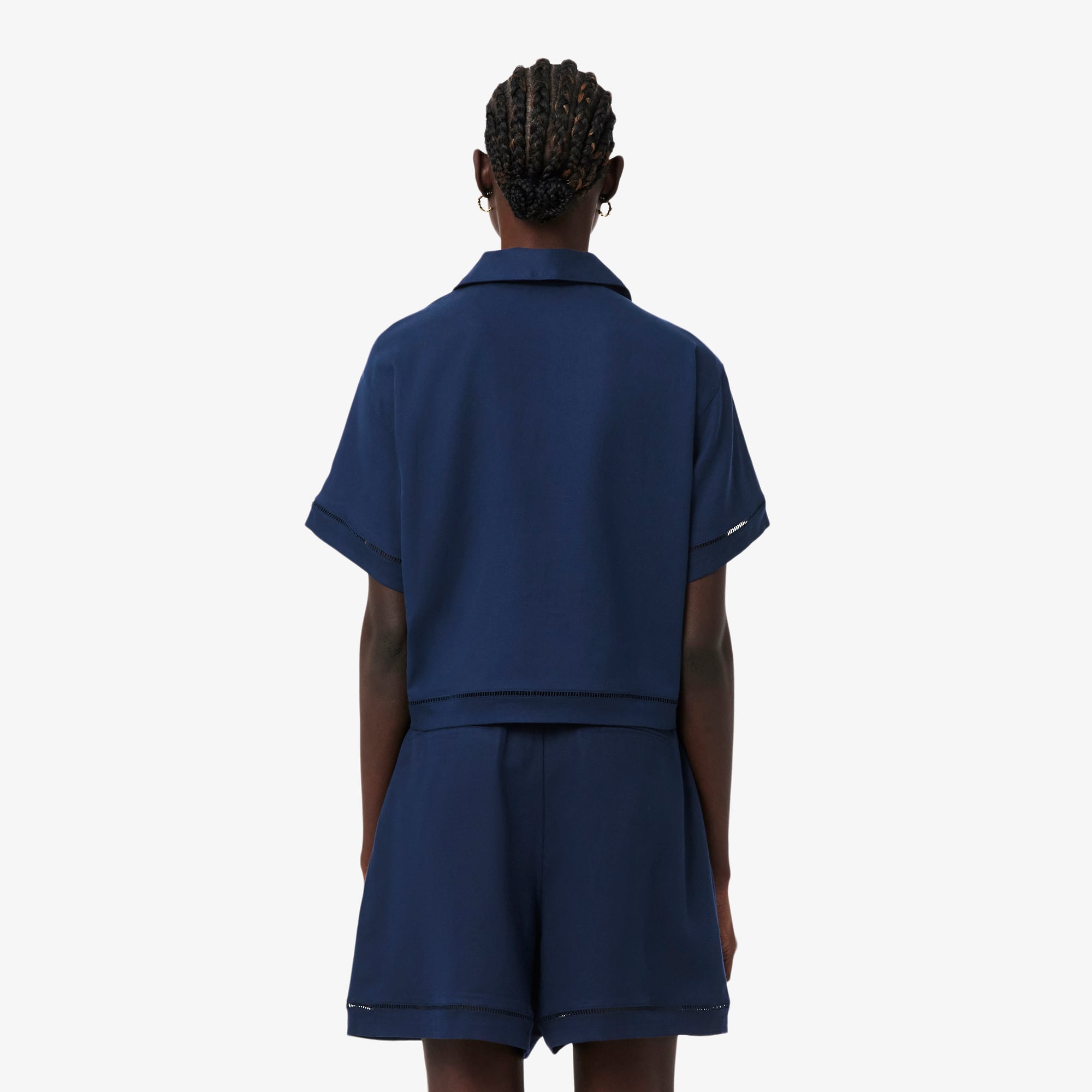 Áo Polo Lacoste Nữ Dáng Oversize Chất Liệu Twill Mềm Mại