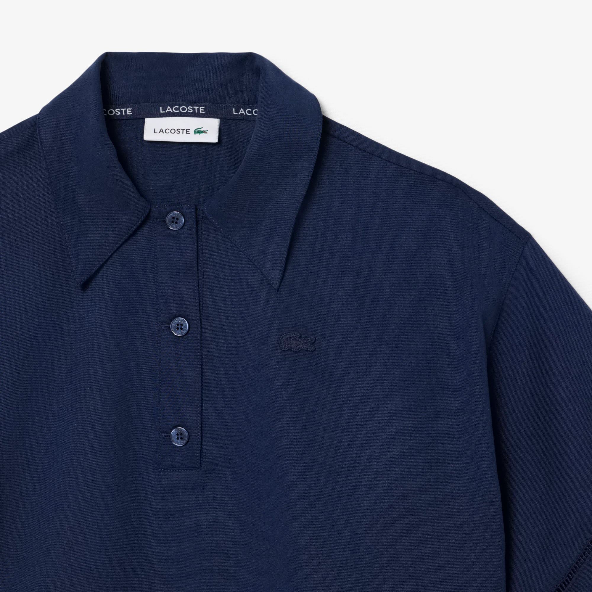 Áo Polo Lacoste Nữ Dáng Oversize Chất Liệu Twill Mềm Mại