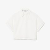 Áo Polo Lacoste Nữ Dáng Oversize Chất Liệu Twill Mềm Mại