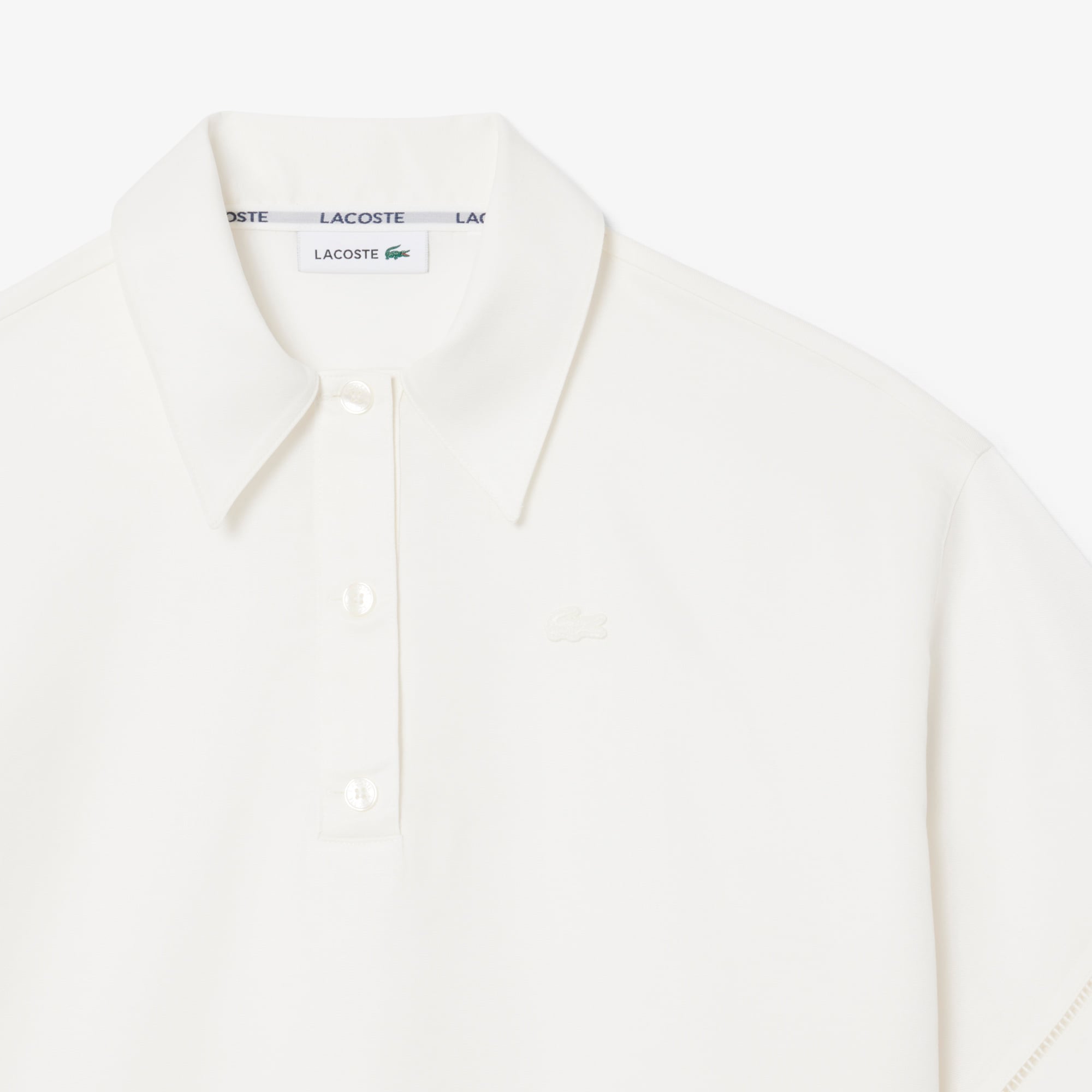 Áo Polo Lacoste Nữ Dáng Oversize Chất Liệu Twill Mềm Mại