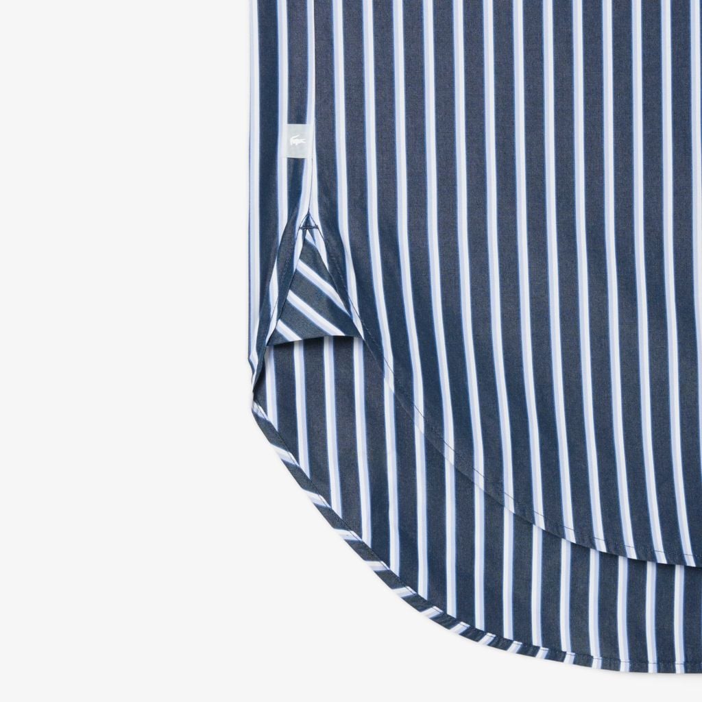 Áo Sơ Mi Lacoste Nữ Dáng Rộng Chất Liệu Cotton Poplin