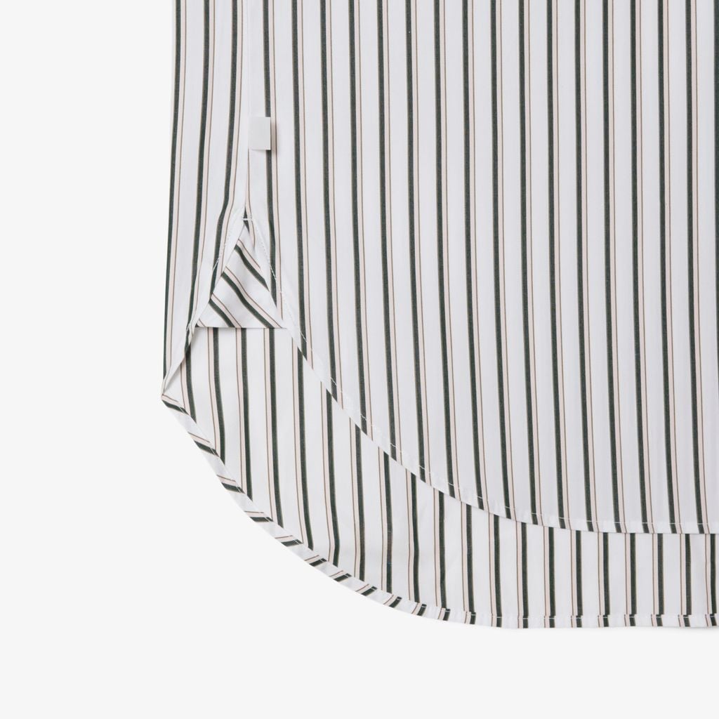 Áo Sơ Mi Lacoste Nữ Dáng Rộng Chất Liệu Cotton Poplin