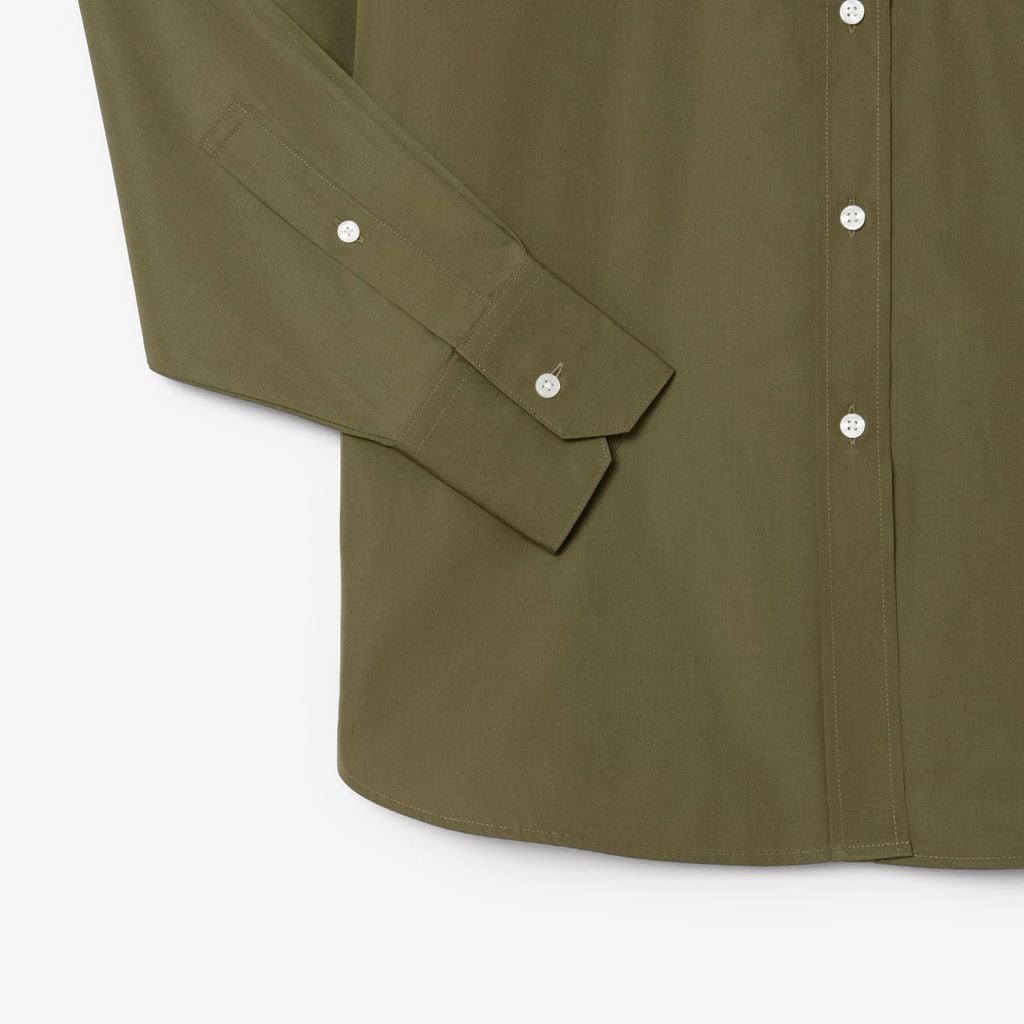 Áo Sơ Mi Lacoste Nữ Dáng Rộng Chất Liệu Cotton Poplin