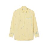 Áo Sơ Mi Lacoste Nữ Dáng Oversize Họa Tiết Dệt Nổi