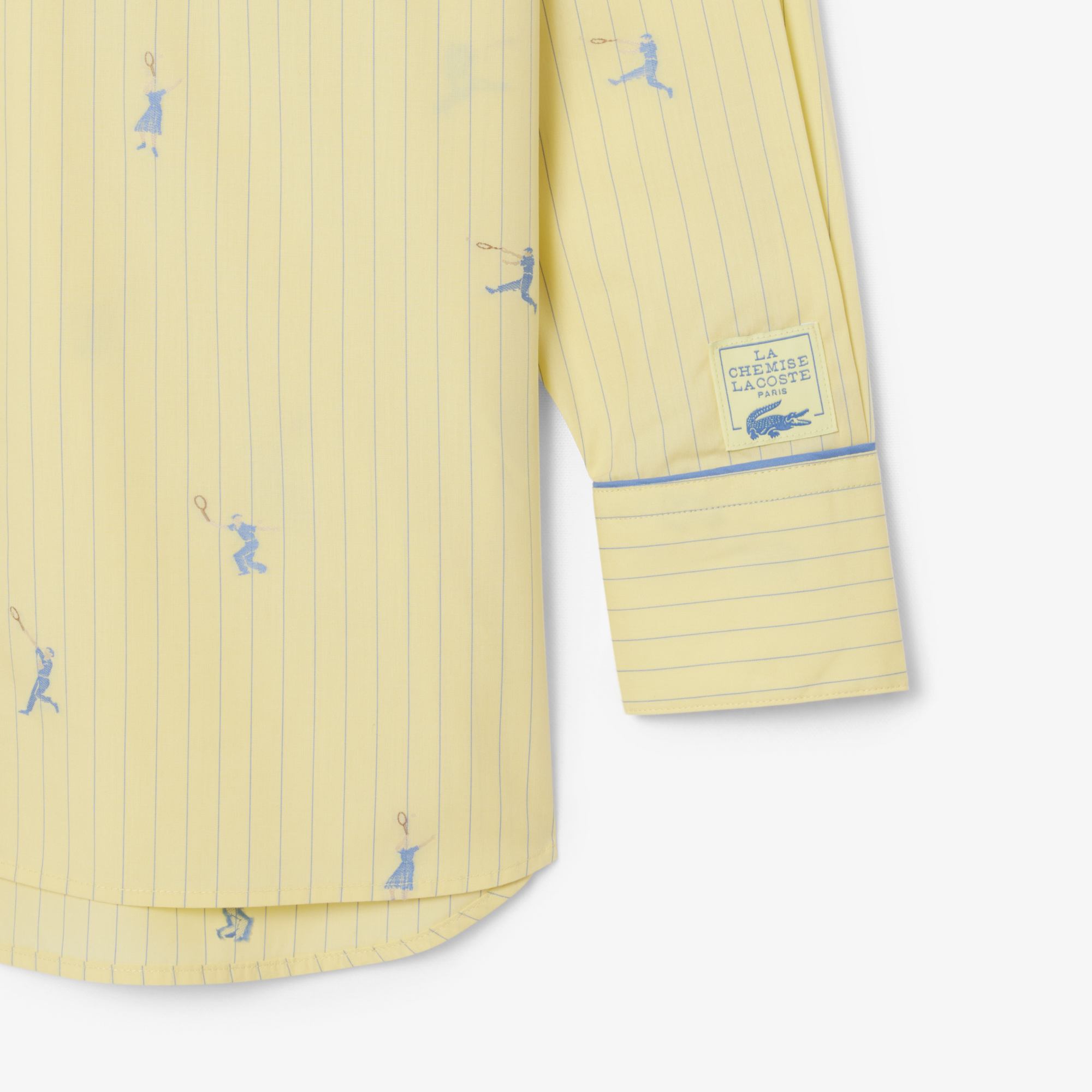 Áo Sơ Mi Lacoste Nữ Dáng Oversize Họa Tiết Dệt Nổi
