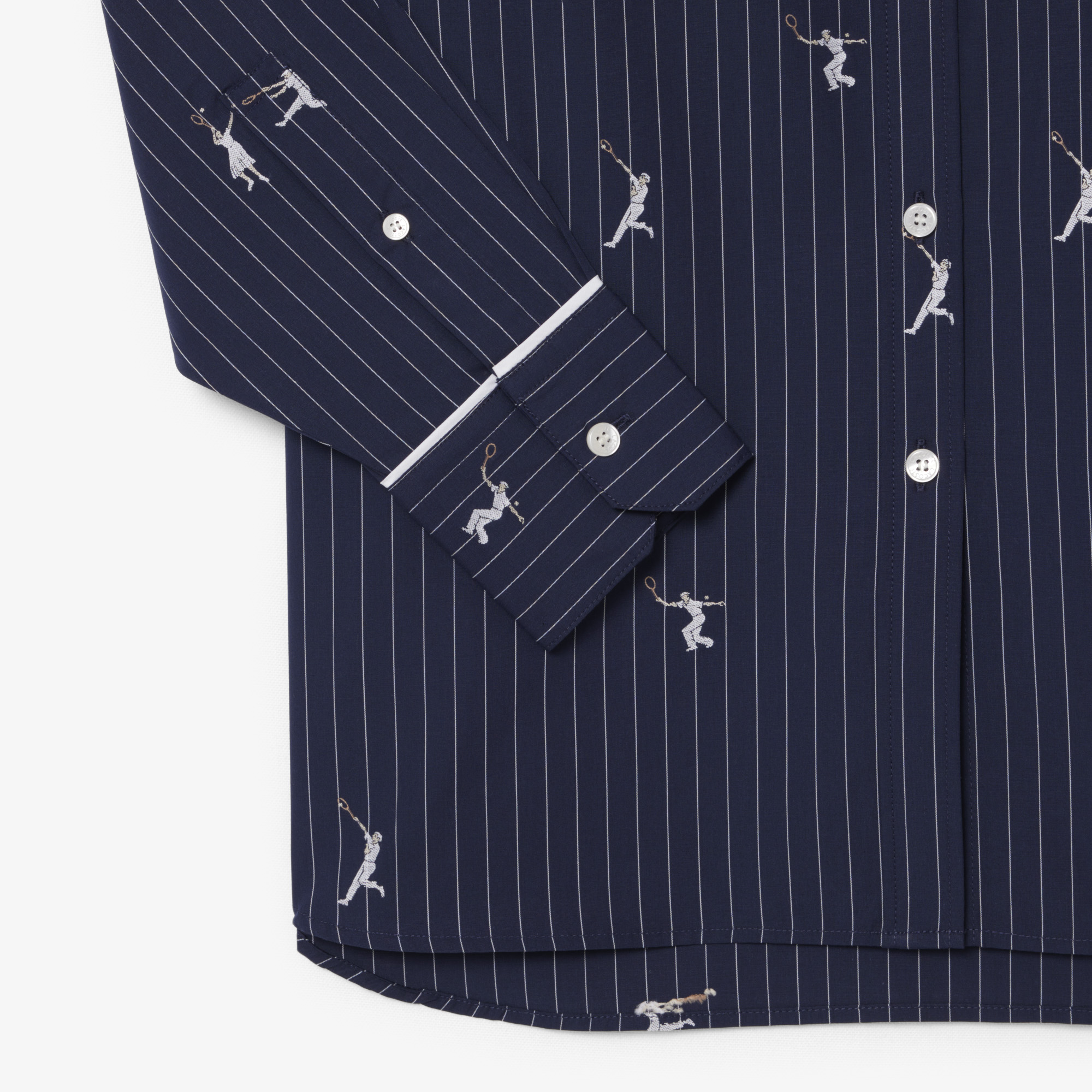 Áo Sơ Mi Lacoste Nữ Dáng Oversize Họa Tiết Dệt Nổi