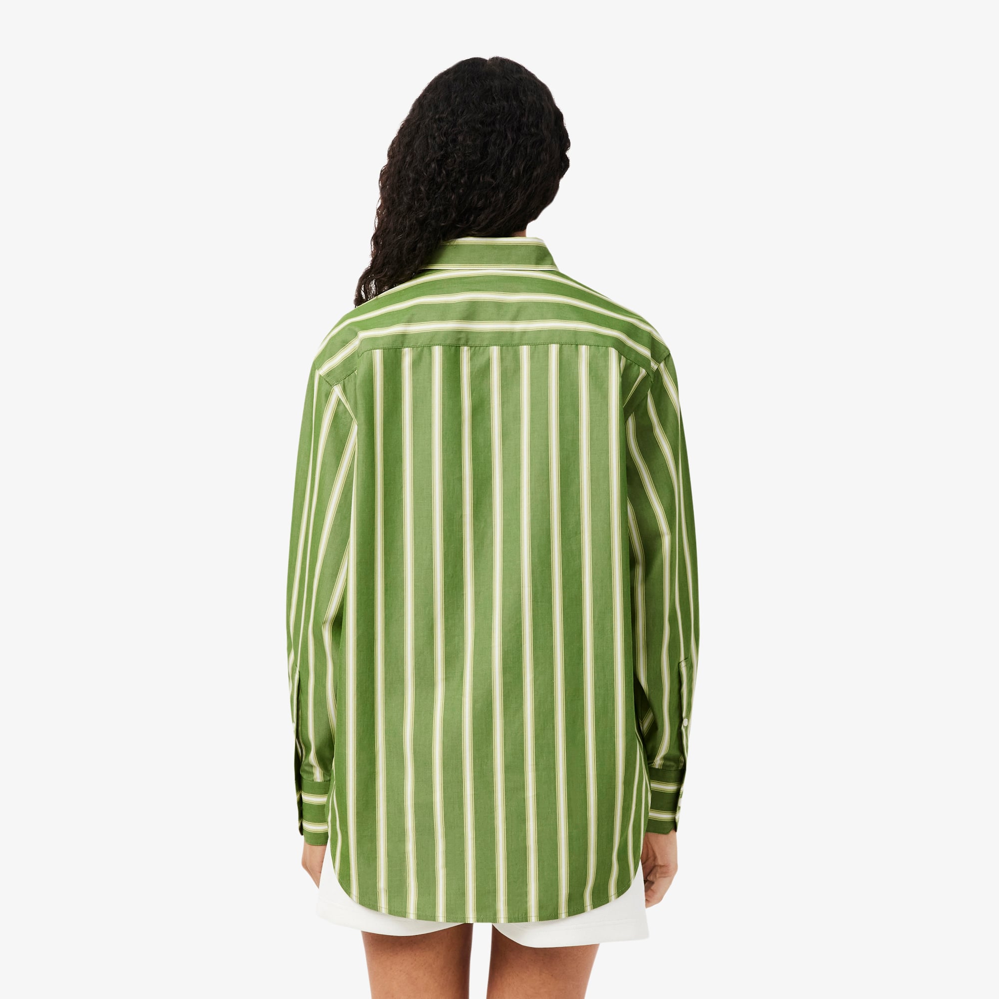 Áo Sơ Mi Lacoste Nữ Dáng Oversize Chất Liệu Cotton Poplin
