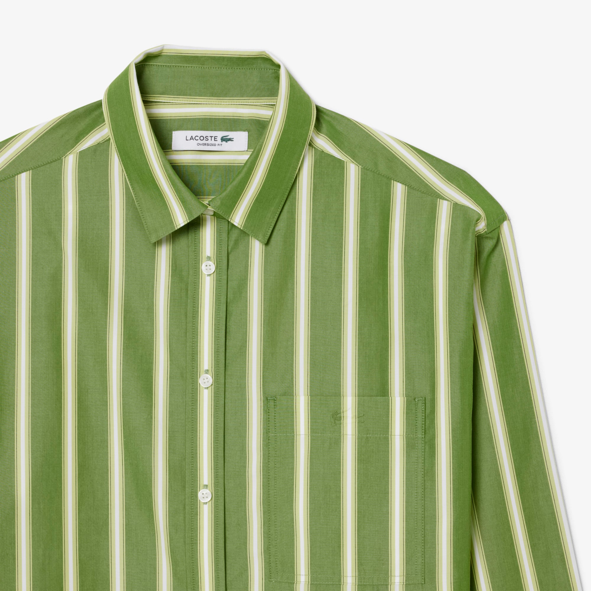 Áo Sơ Mi Lacoste Nữ Dáng Oversize Chất Liệu Cotton Poplin
