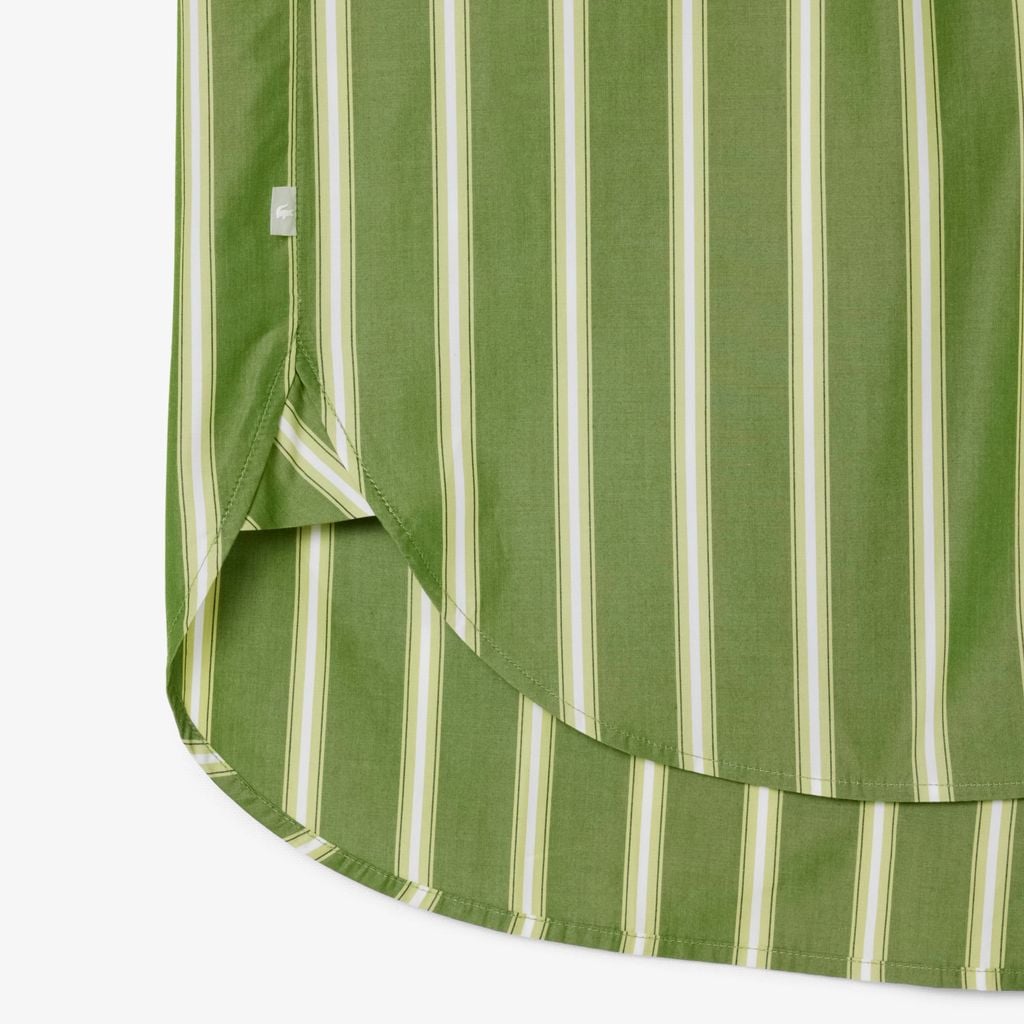Áo Sơ Mi Lacoste Nữ Dáng Oversize Chất Liệu Cotton Poplin