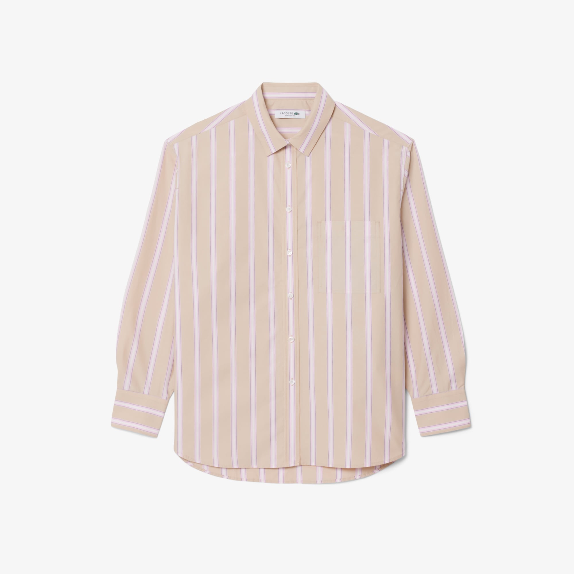 Áo Sơ Mi Lacoste Nữ Dáng Oversize Chất Liệu Cotton Poplin