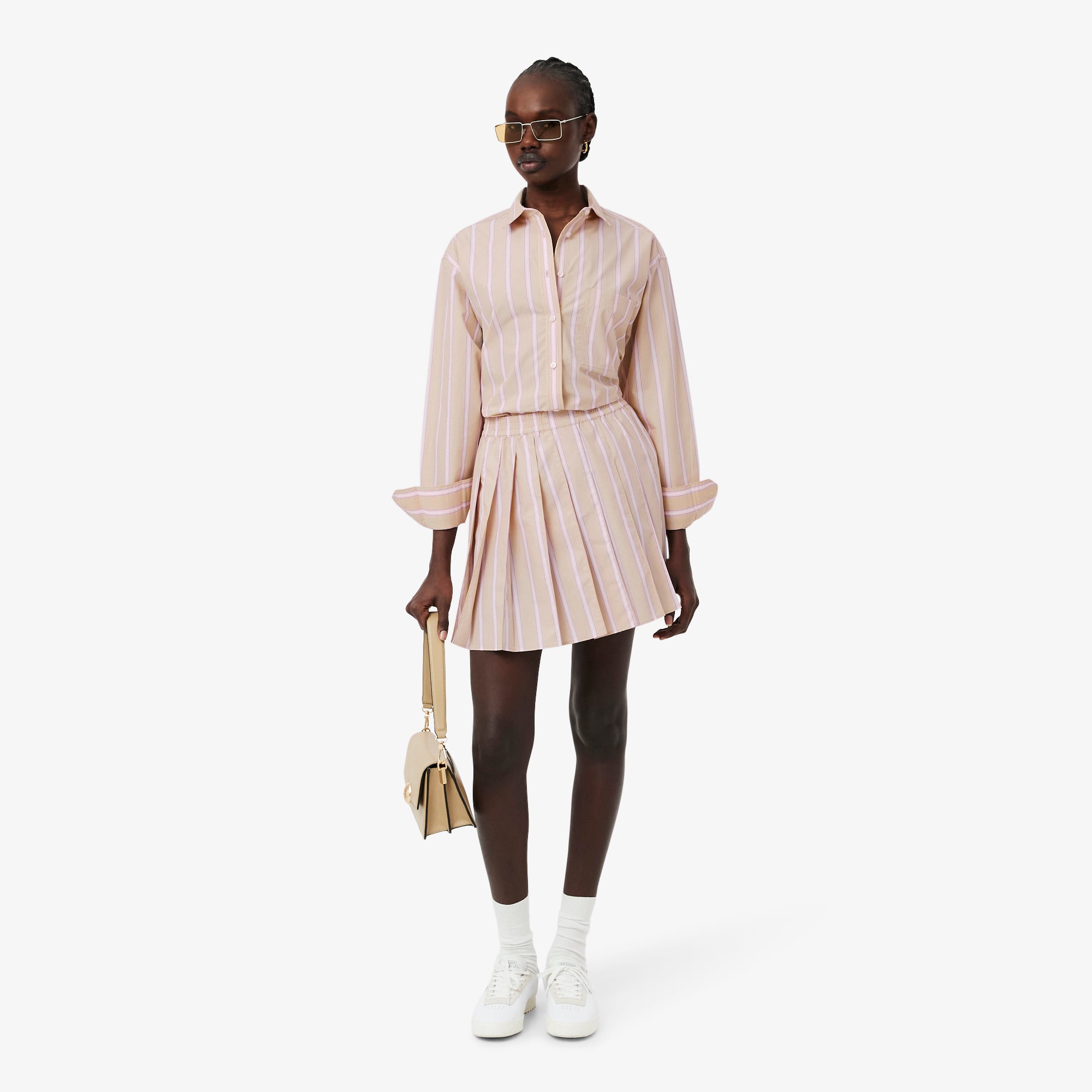 Áo Sơ Mi Lacoste Nữ Dáng Oversize Chất Liệu Cotton Poplin
