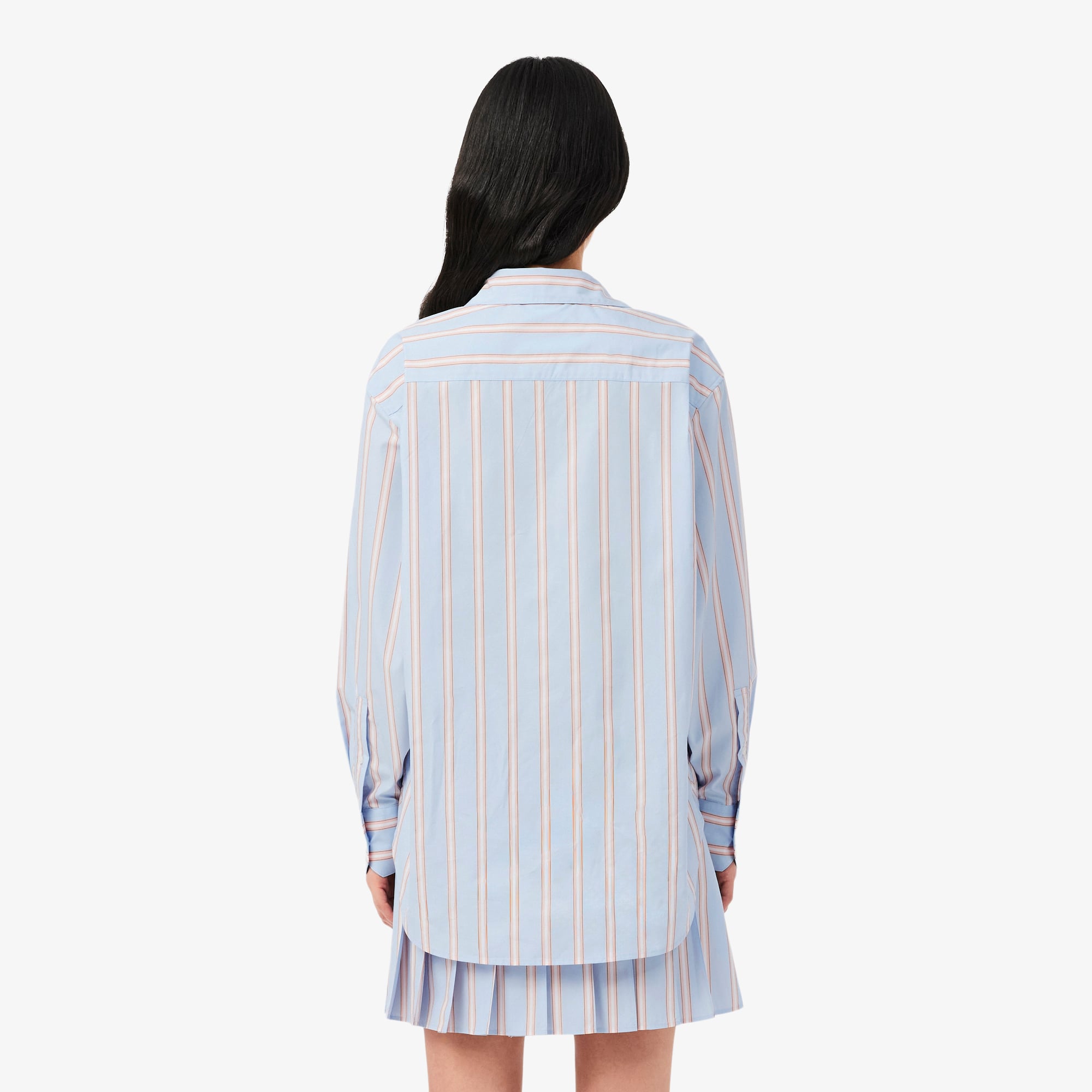 Áo Sơ Mi Lacoste Nữ Dáng Oversize Chất Liệu Cotton Poplin