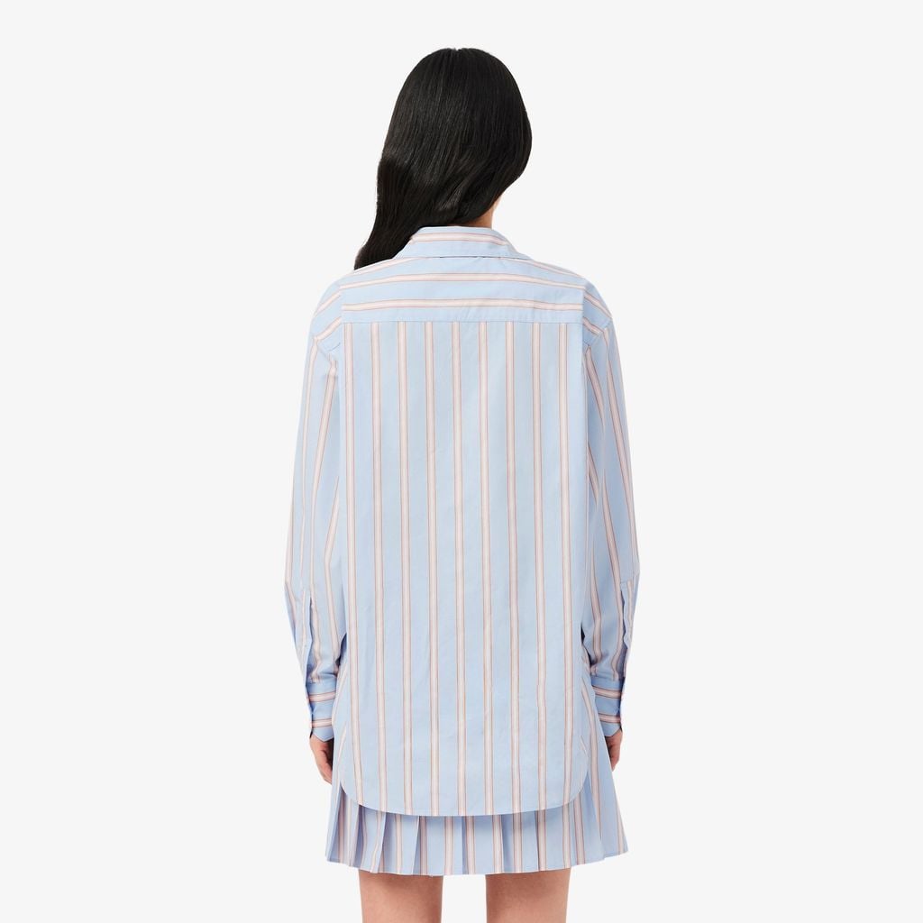 Áo Sơ Mi Lacoste Nữ Dáng Oversize Chất Liệu Cotton Poplin