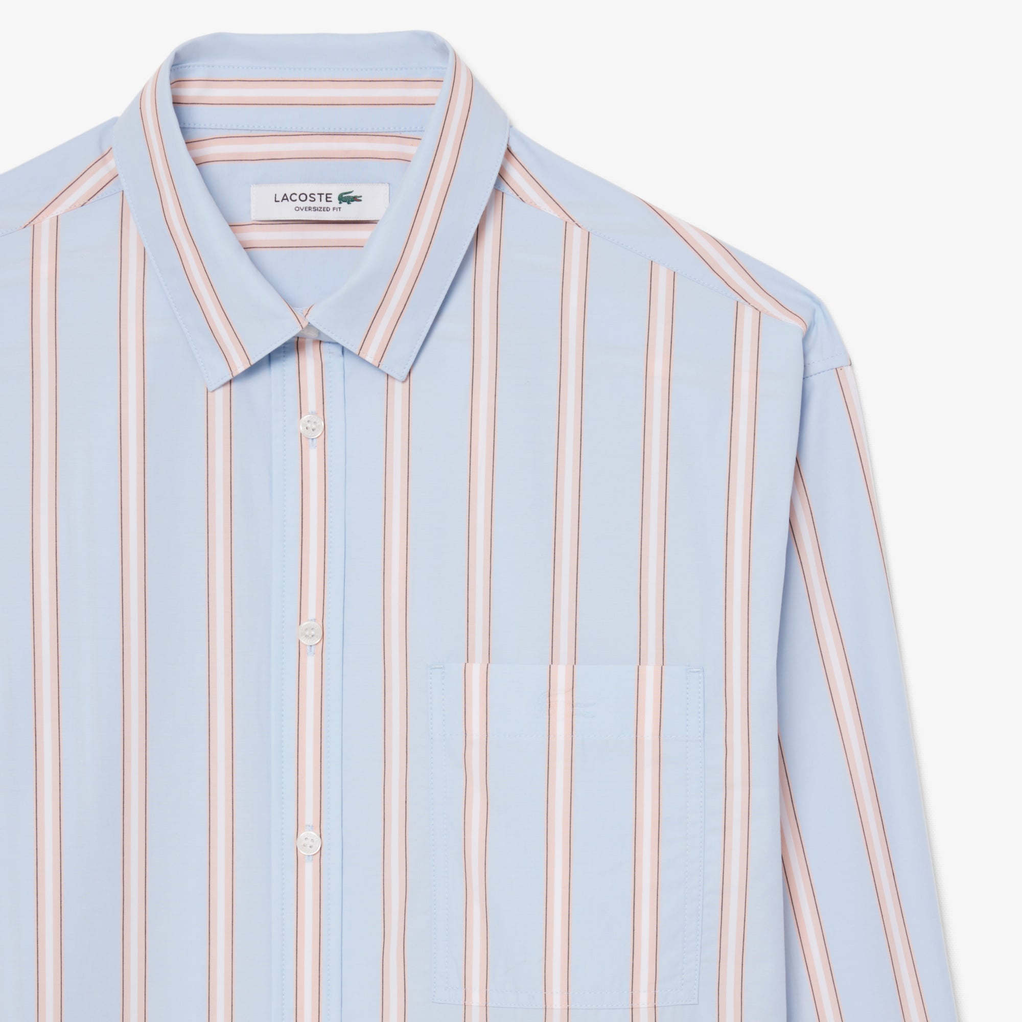 Áo Sơ Mi Lacoste Nữ Dáng Oversize Chất Liệu Cotton Poplin