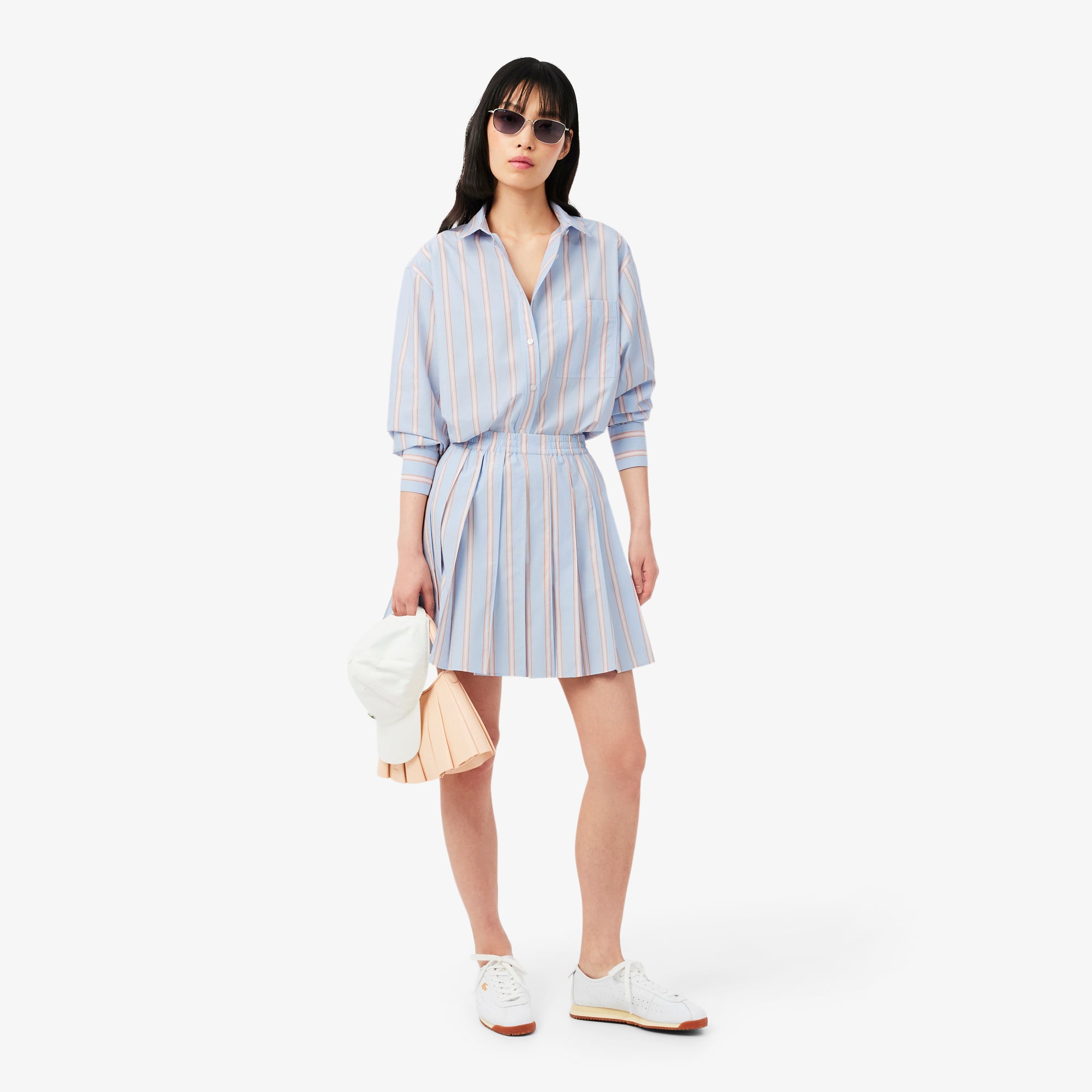 Áo Sơ Mi Lacoste Nữ Dáng Oversize Chất Liệu Cotton Poplin