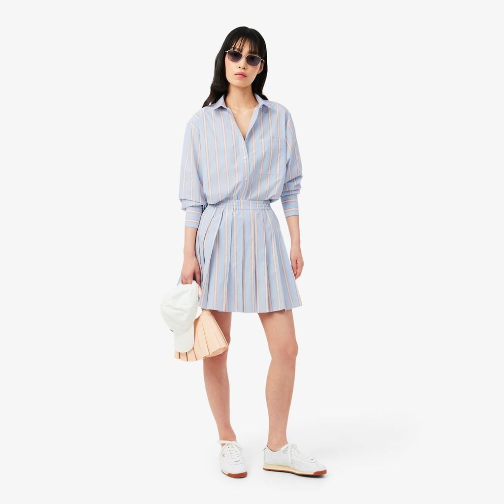 Áo Sơ Mi Lacoste Nữ Dáng Oversize Chất Liệu Cotton Poplin