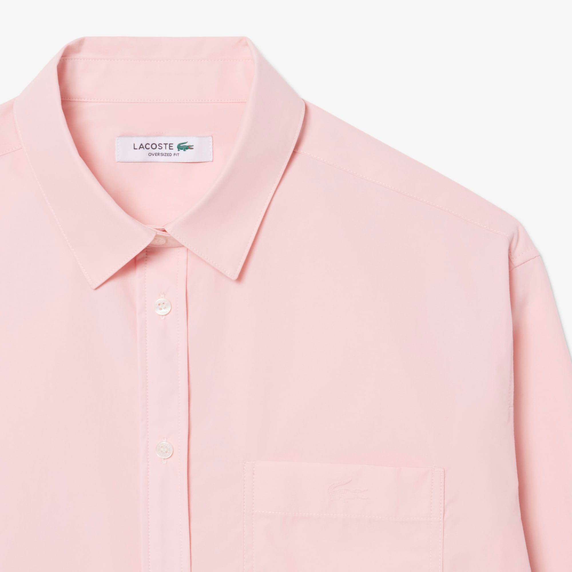 Áo Sơ Mi Lacoste Nữ Dáng Oversize Chất Liệu Cotton Poplin