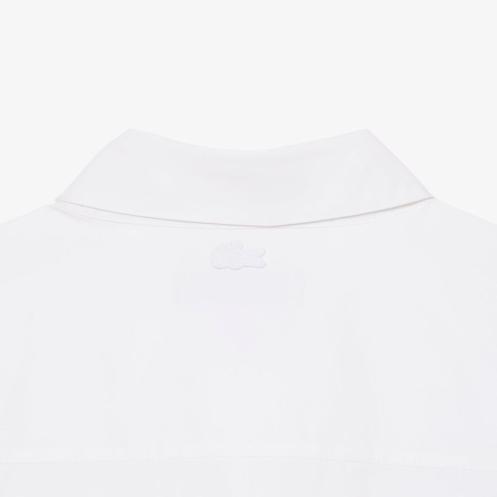 Áo Sơ Mi Lacoste Nữ Dáng Oversize Tay Ngắn In Họa Tiết