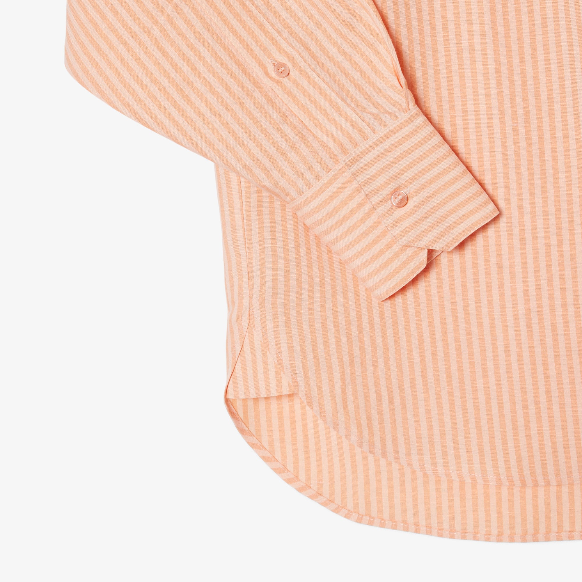 Áo Sơ Mi Lacoste Nữ Dáng Oversize Chất Liệu Pha Linen