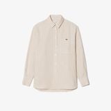 Áo Sơ Mi Lacoste Nữ Dáng Oversize Chất Liệu Pha Linen