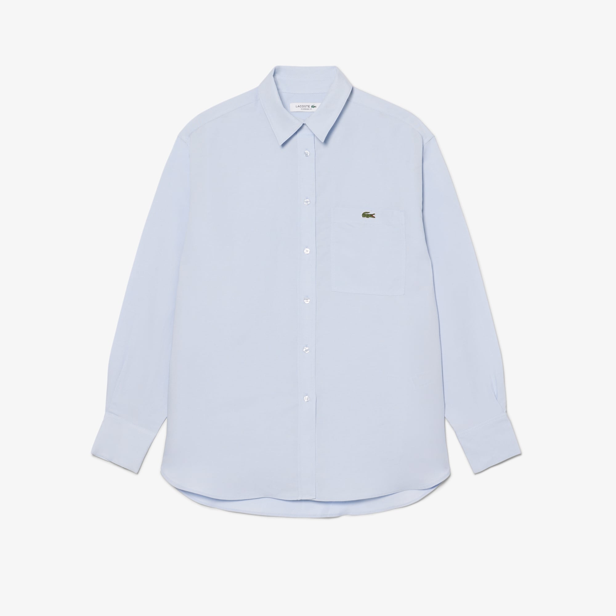 Áo Sơ Mi Lacoste Nữ Dáng Oversize Chất Liệu Pha Linen