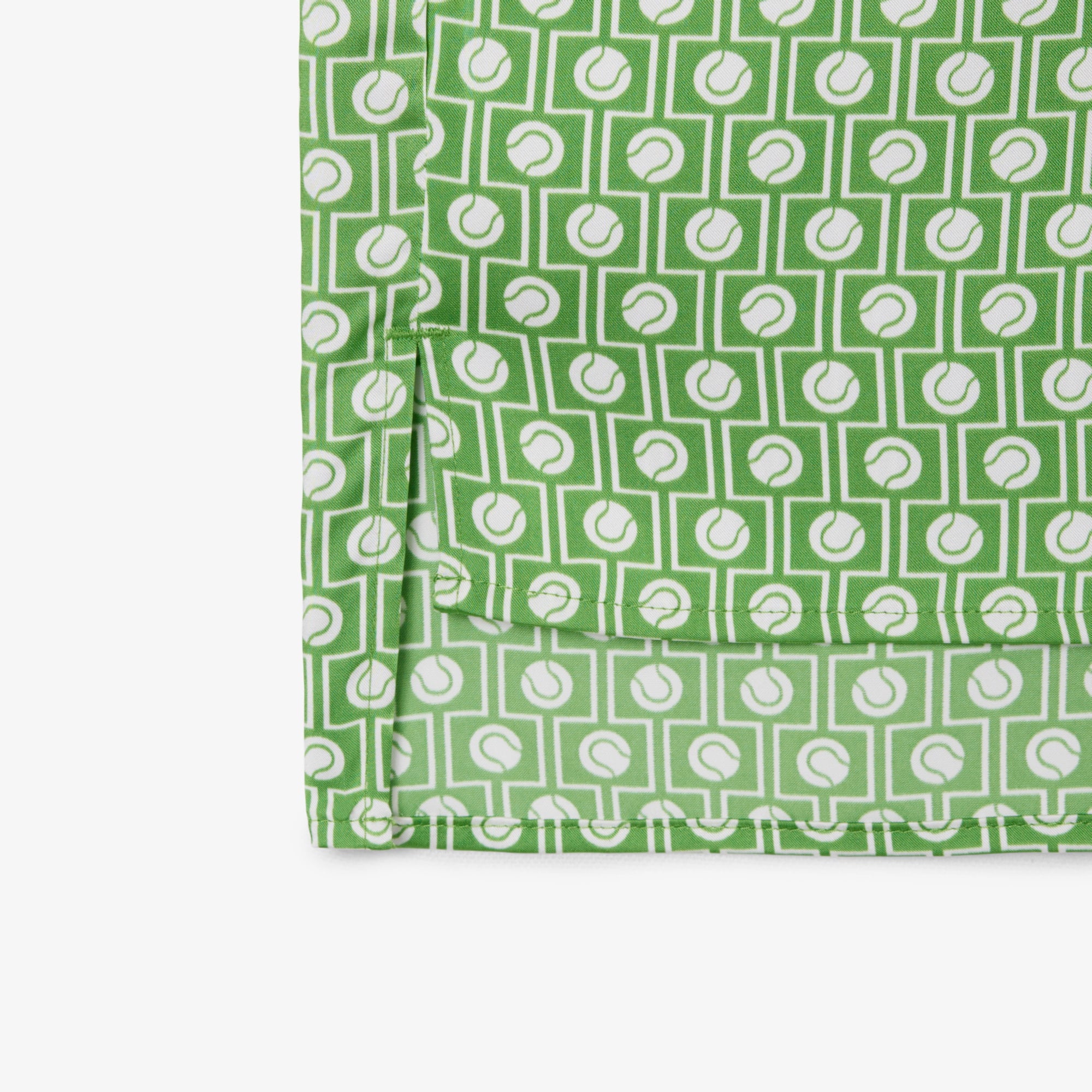 Áo Sơ Mi Lacoste Nữ Dáng Suông Cổ Áo Cà Vạt Có Thể Tháo Rời
