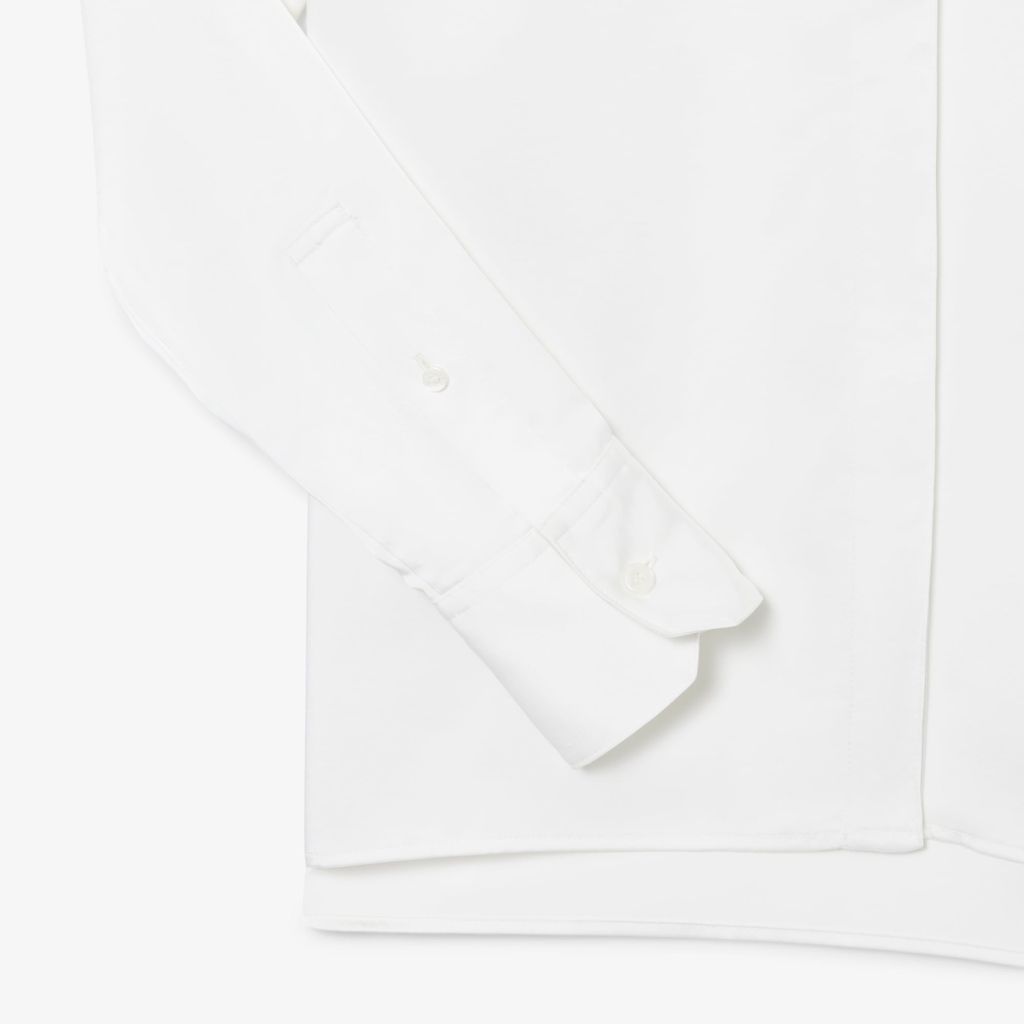 Áo Sơ Mi Lacoste Nữ Dáng Suông Cổ Áo Cà Vạt Có Thể Tháo Rời