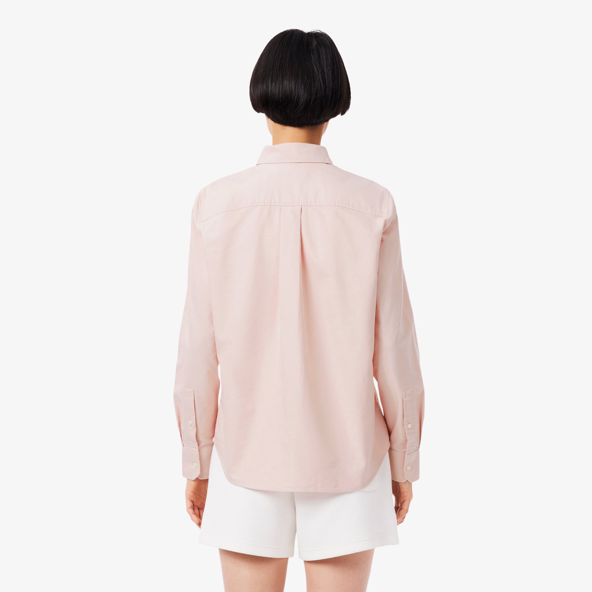 Áo Sơ Mi Lacoste Nữ Dáng Suông Chất Liệu Oxford Cotton