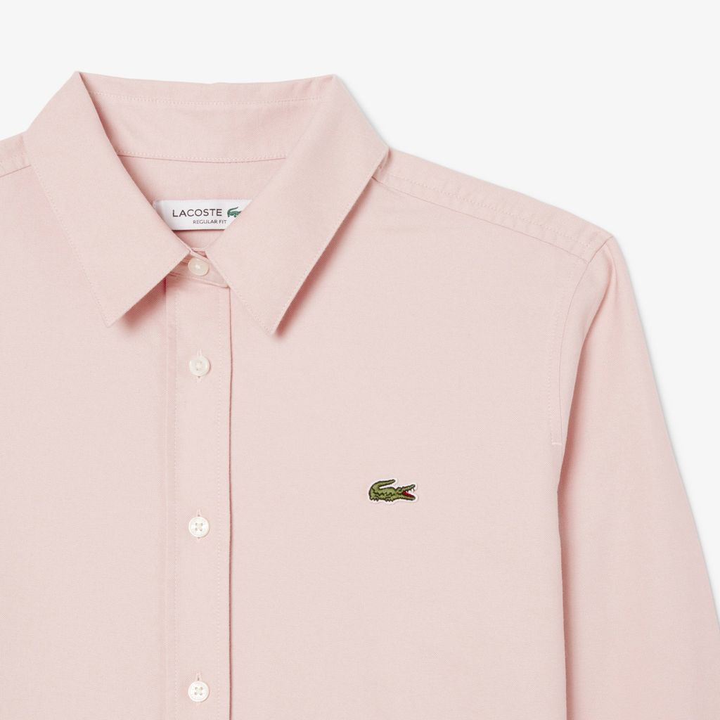 Áo Sơ Mi Lacoste Nữ Dáng Suông Chất Liệu Oxford Cotton